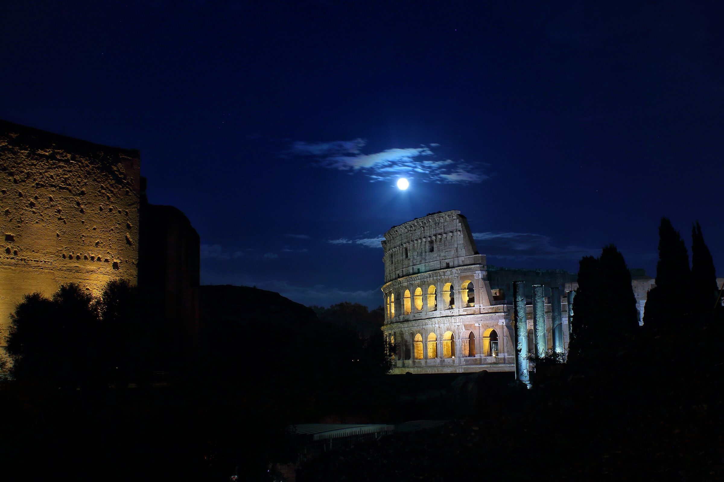 Colosseum at night