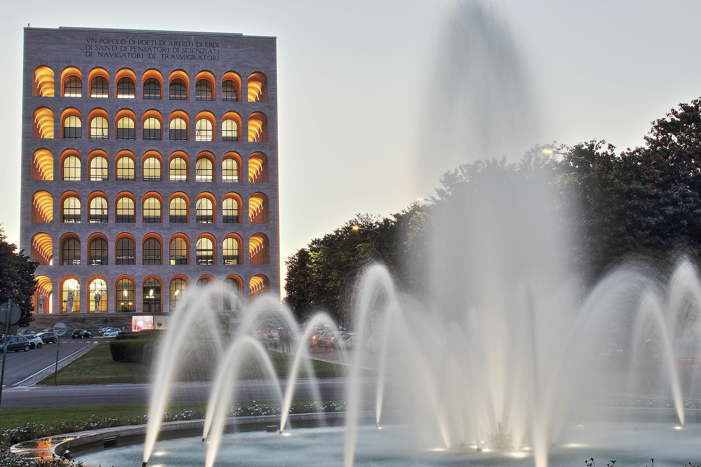 Palace of Italian Civilization and Fountain