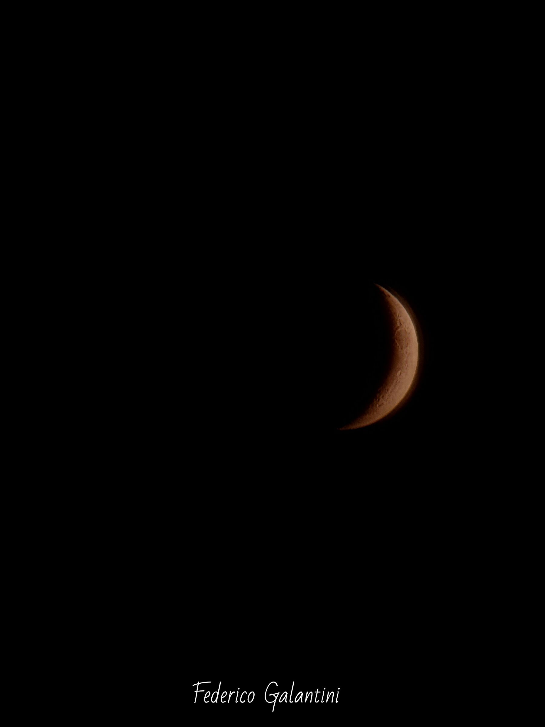 Mezza luna - con telescopio e Samsung S9+ collegato