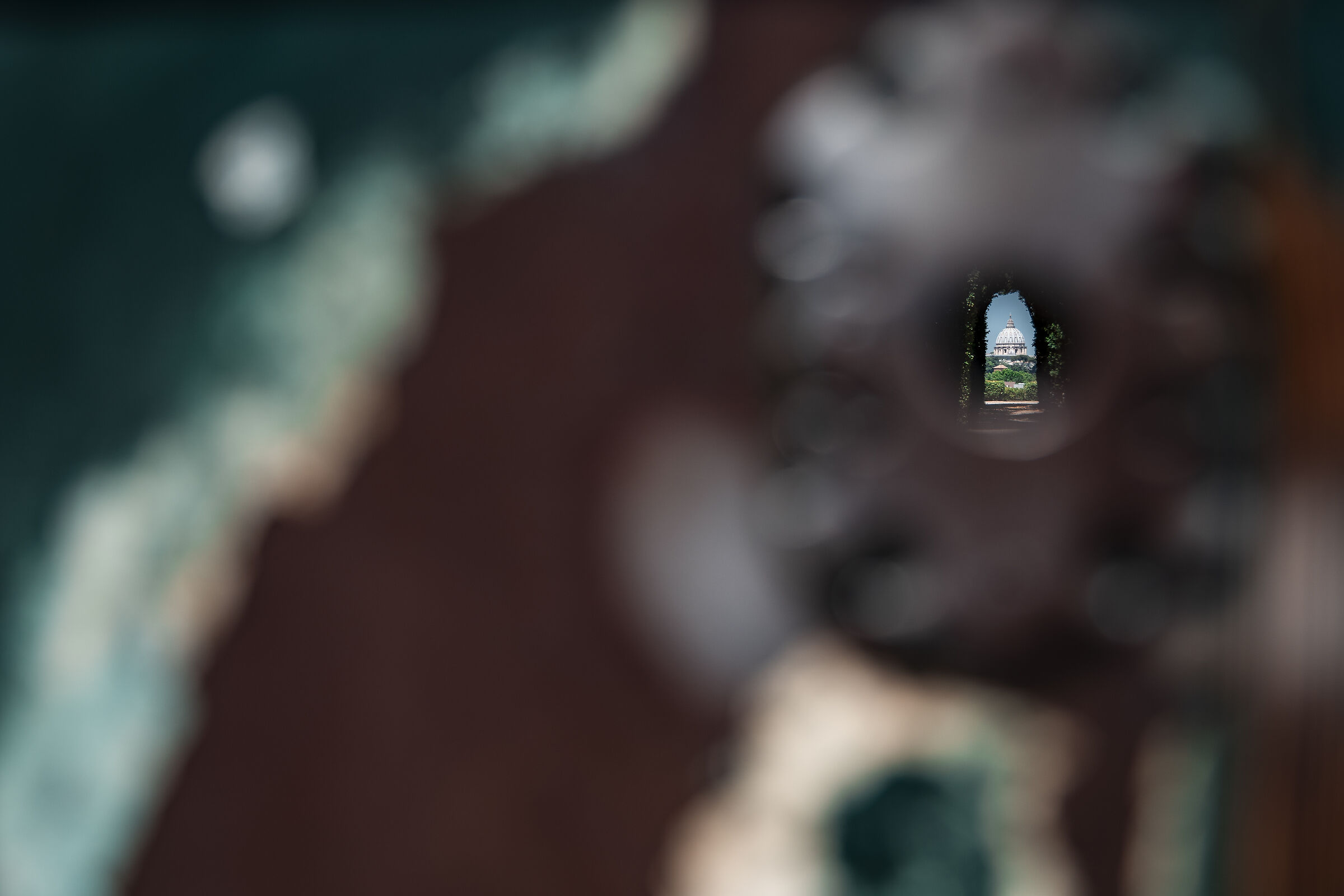 The world in the hole of a lock