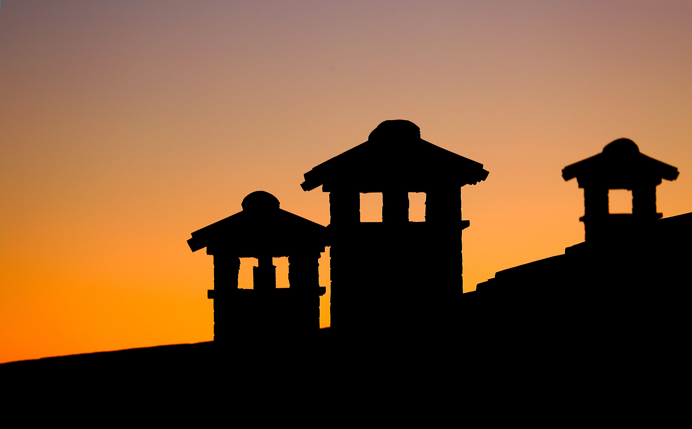 Sunset over rooftops