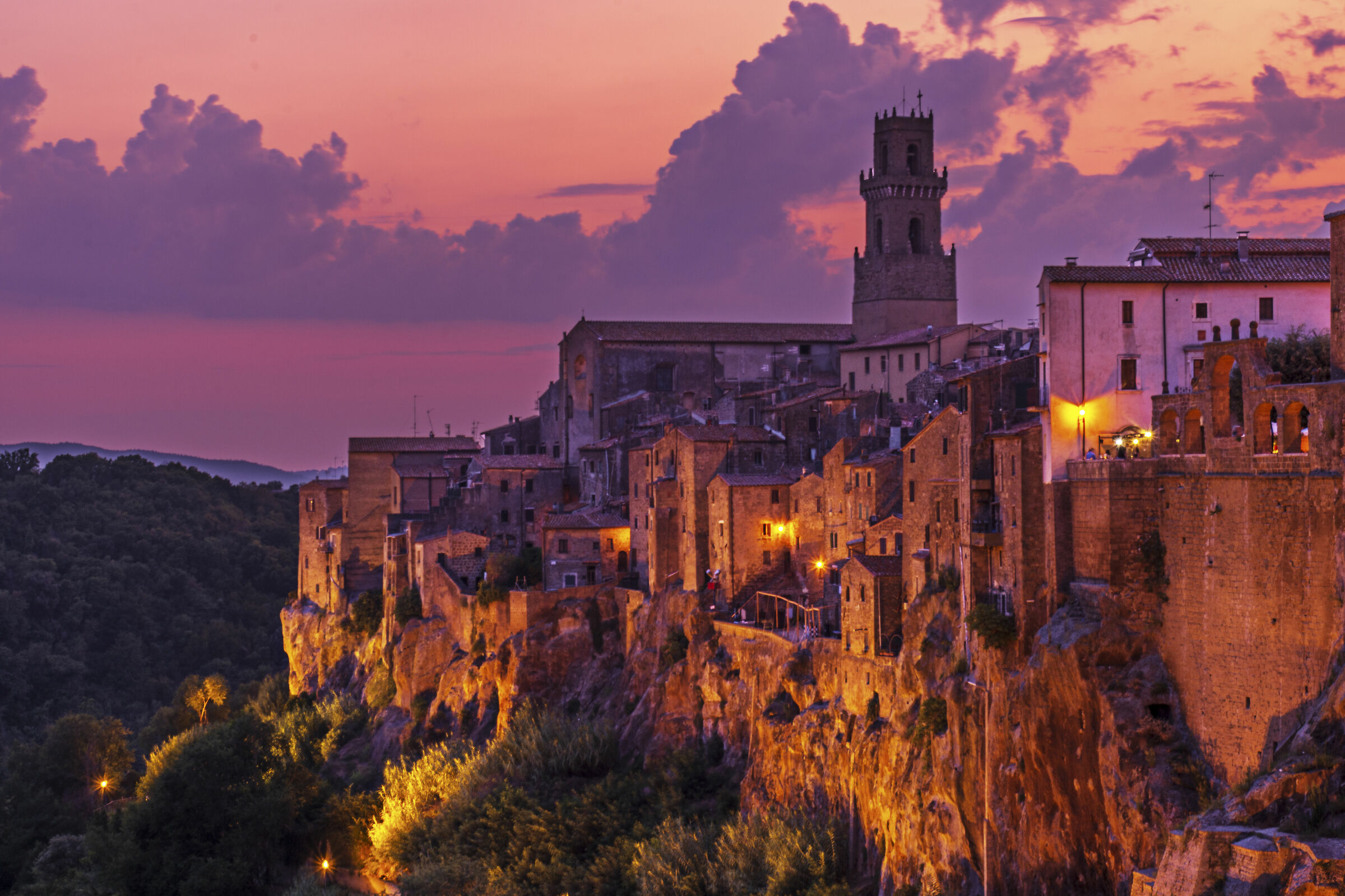 Pitigliano at sunset