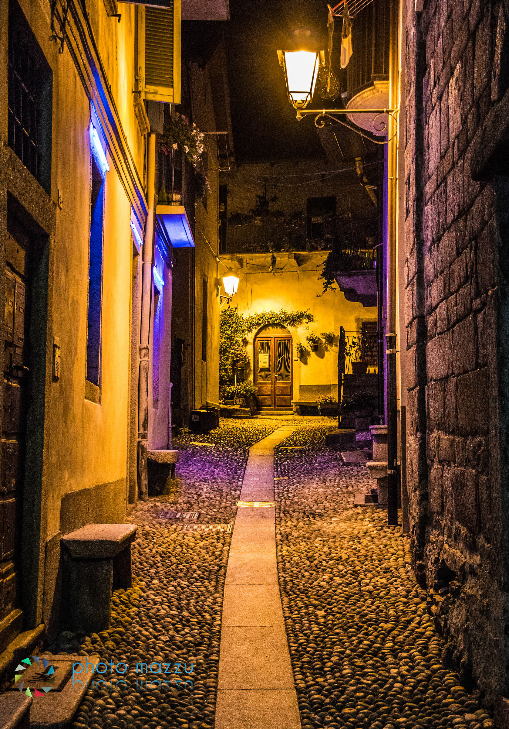 Night interior of Mergozzo