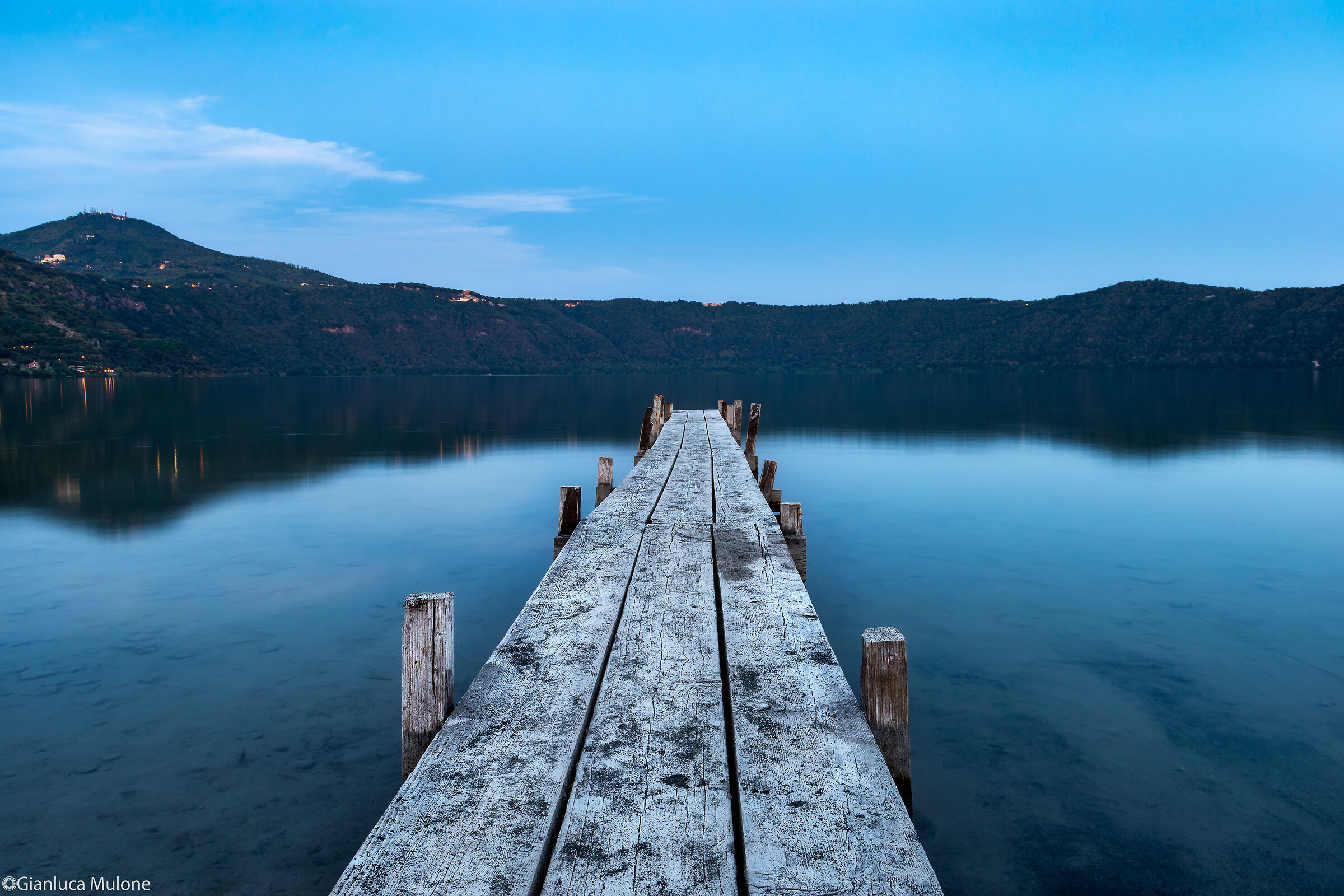 Blue time at Lake Gandolfo Castle