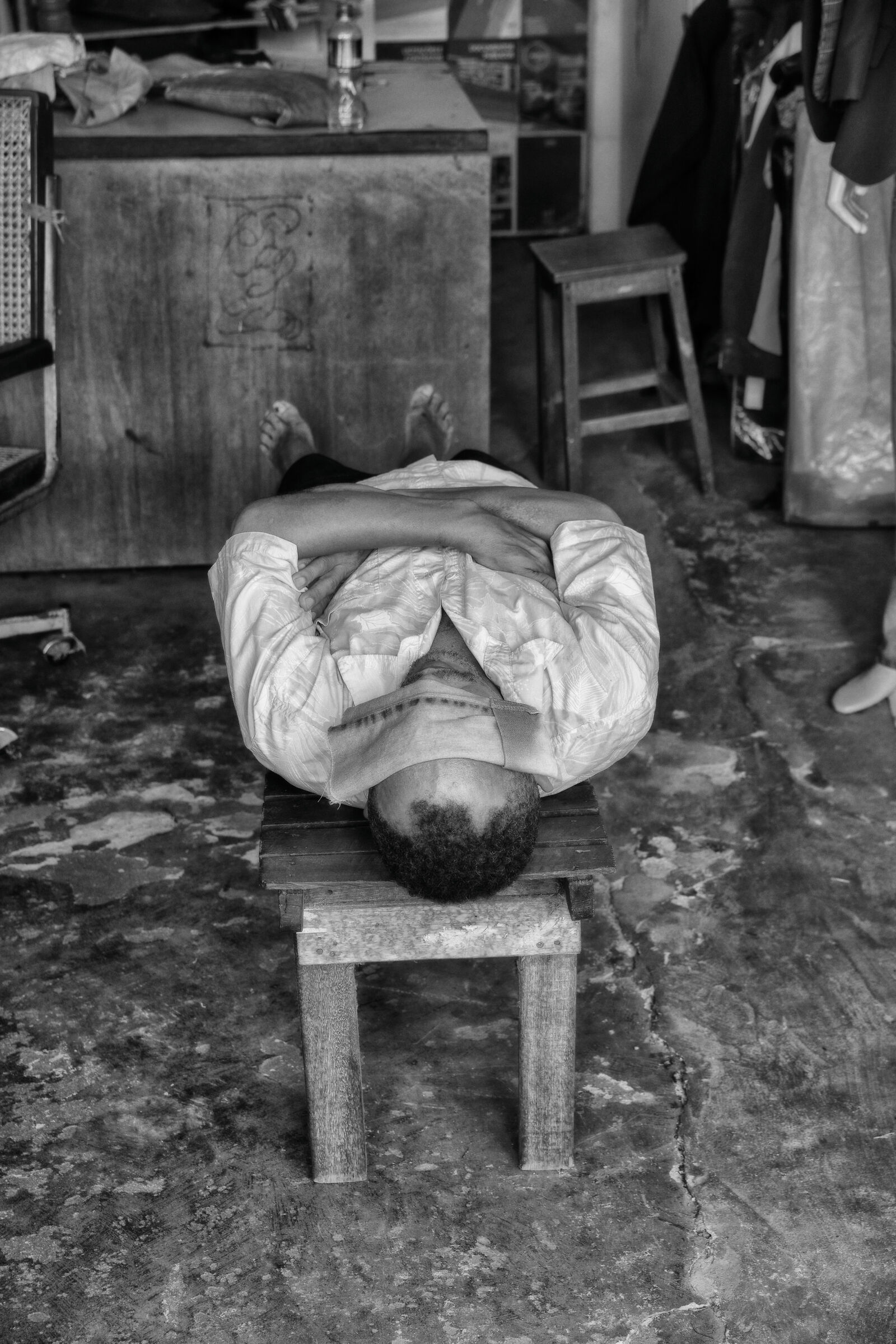 Taylor sleeping in his shp. Sao Luis, 2019.