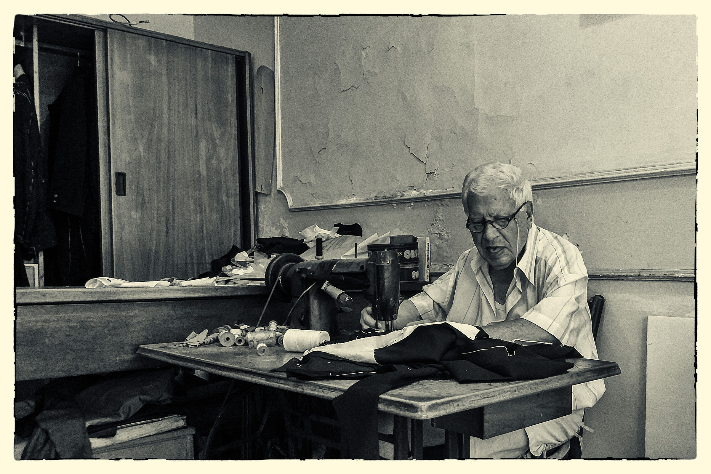 In the tailor's shop