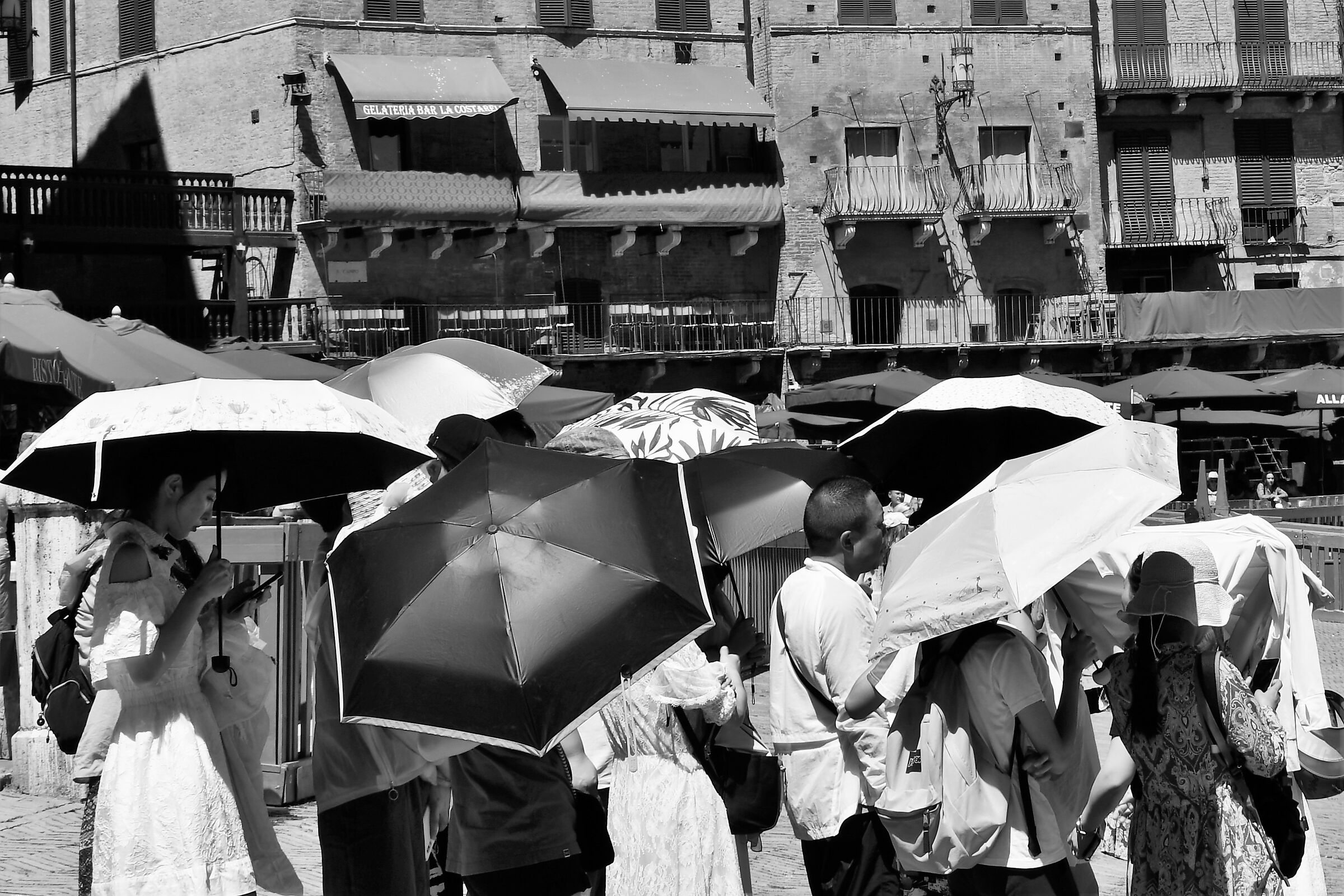 Tourists in Siena