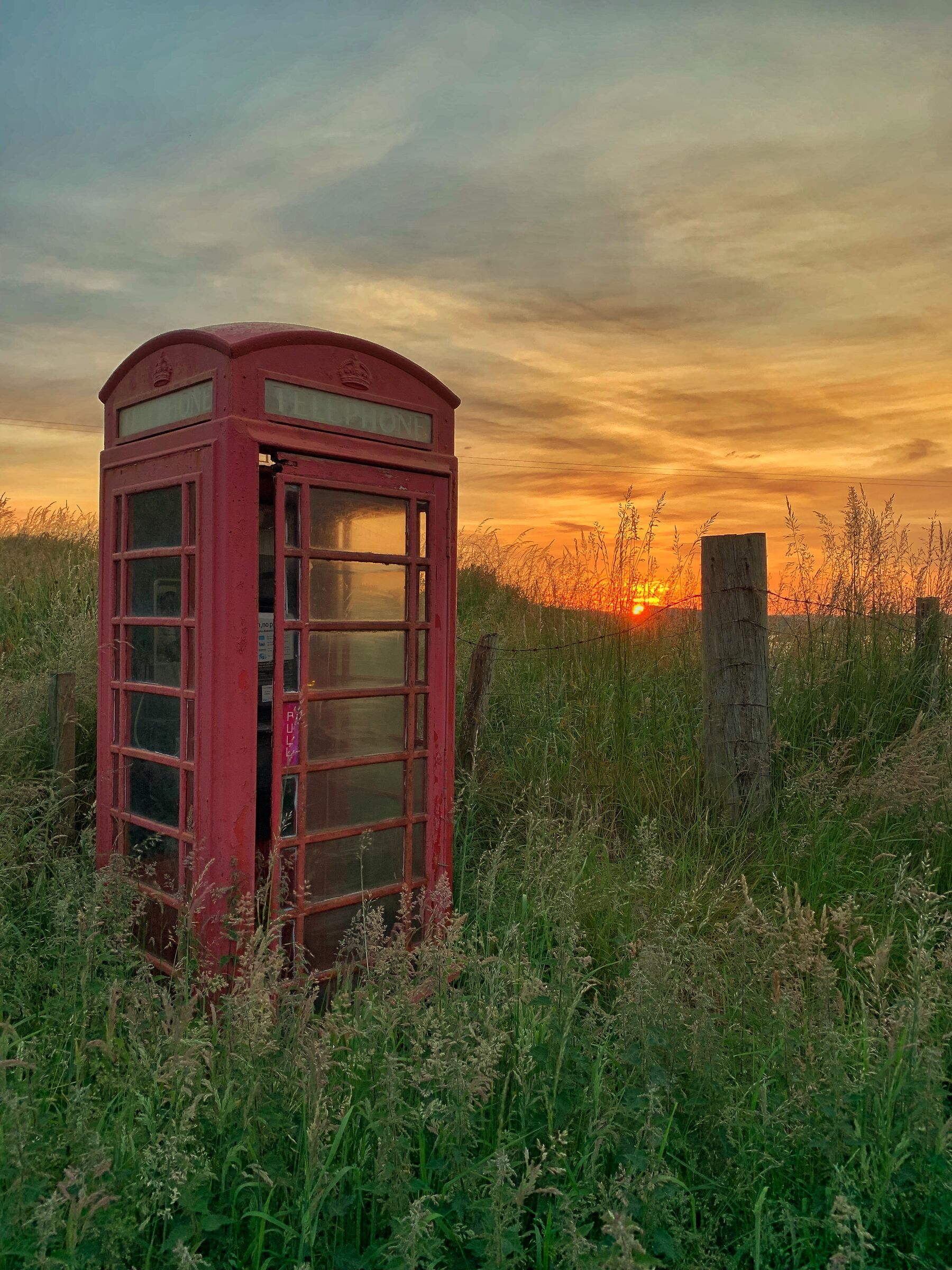 Abandoned English public telephone