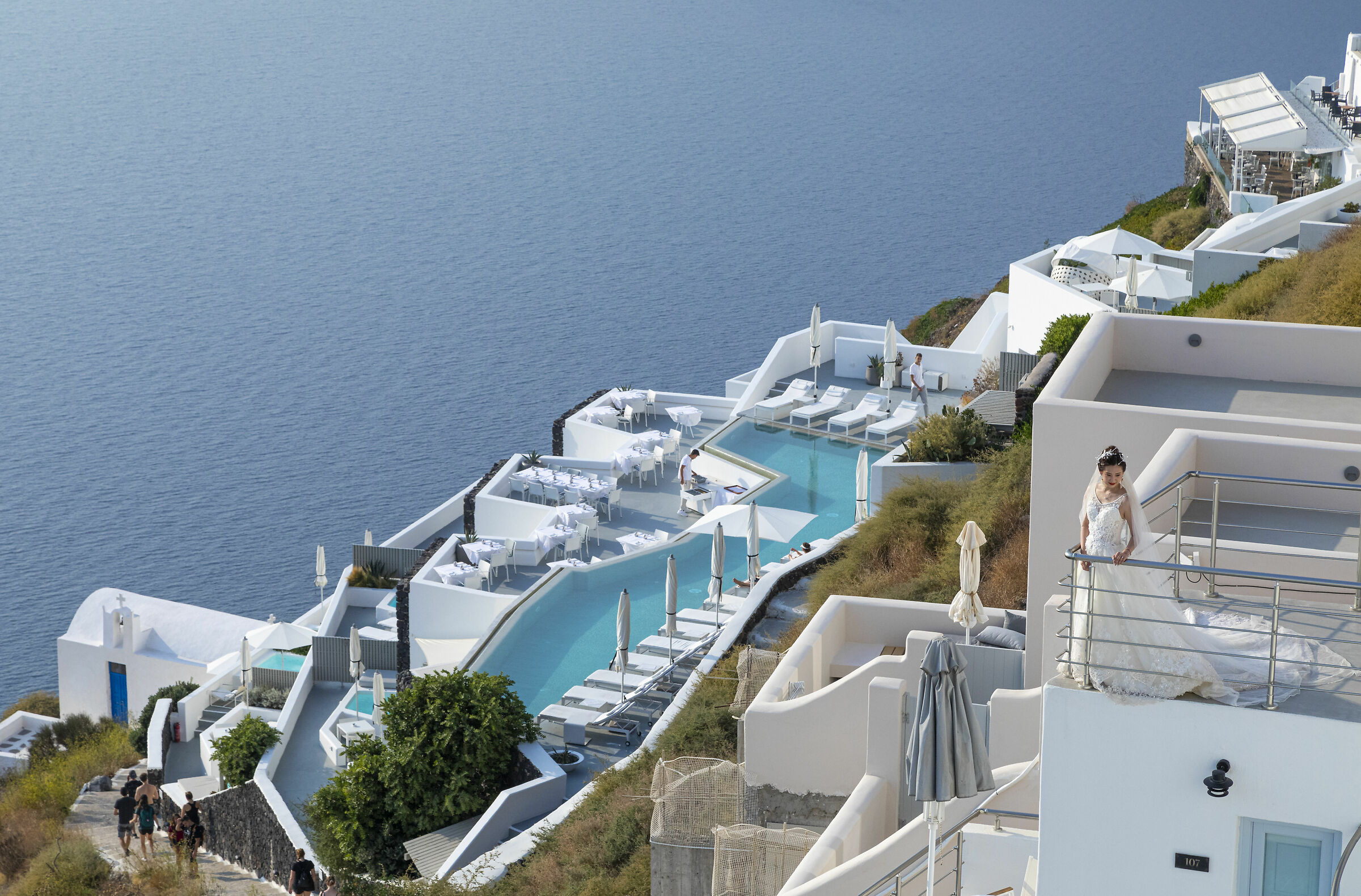 The Bride in Santorini