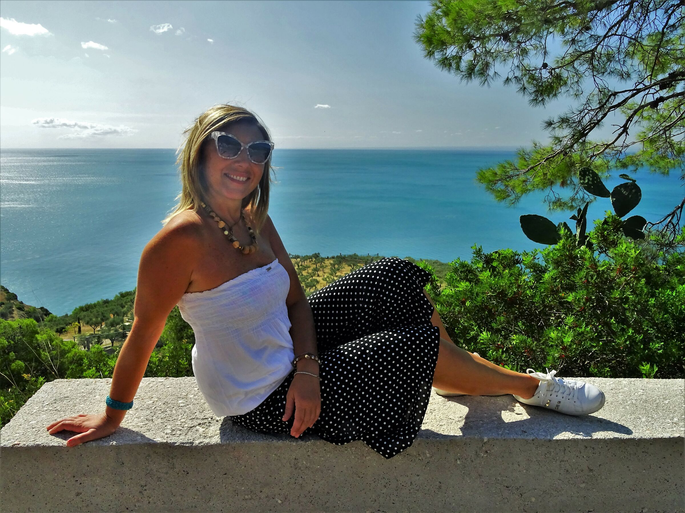 Admiring the view of Vieste