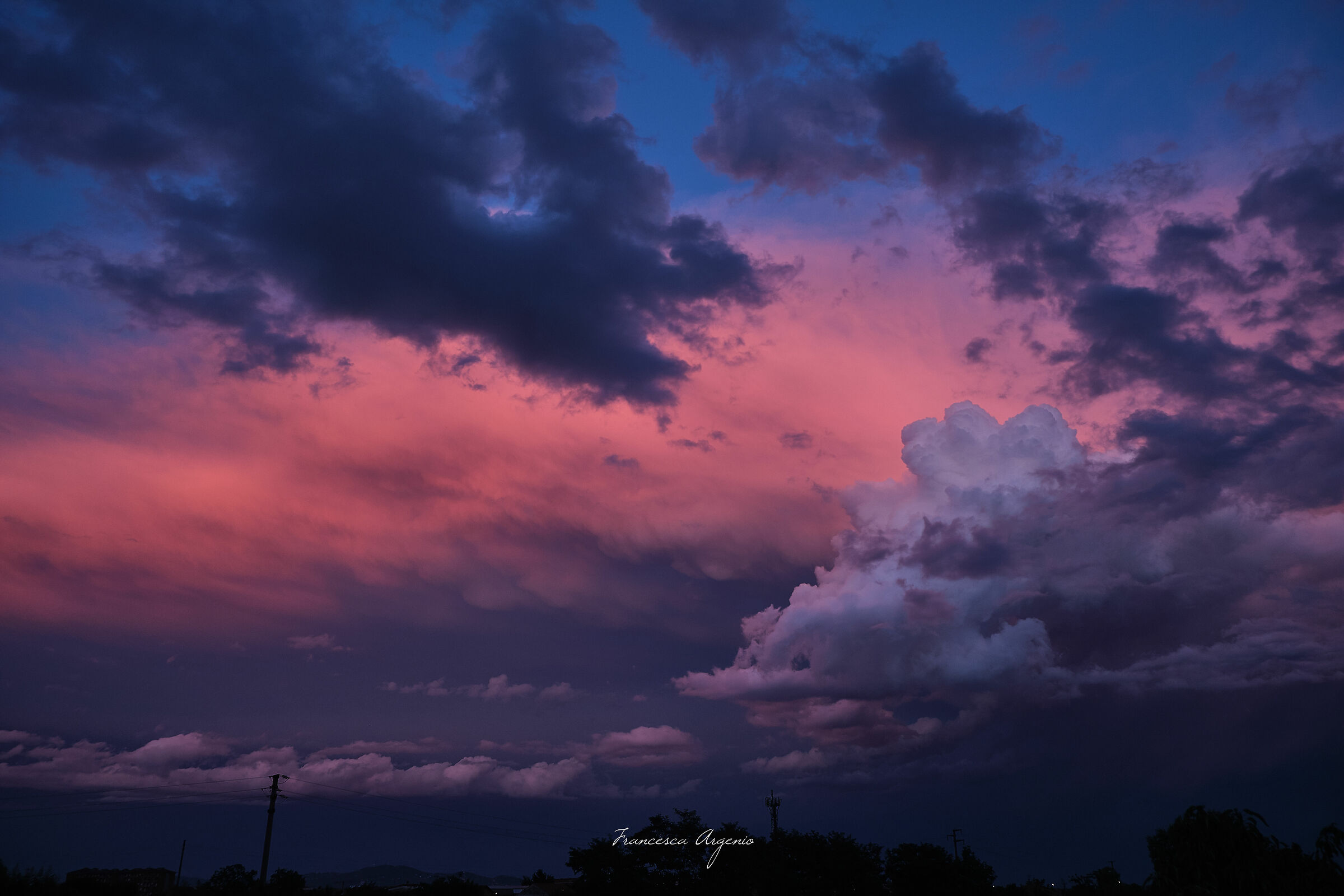 A special sunset, but spectacular.