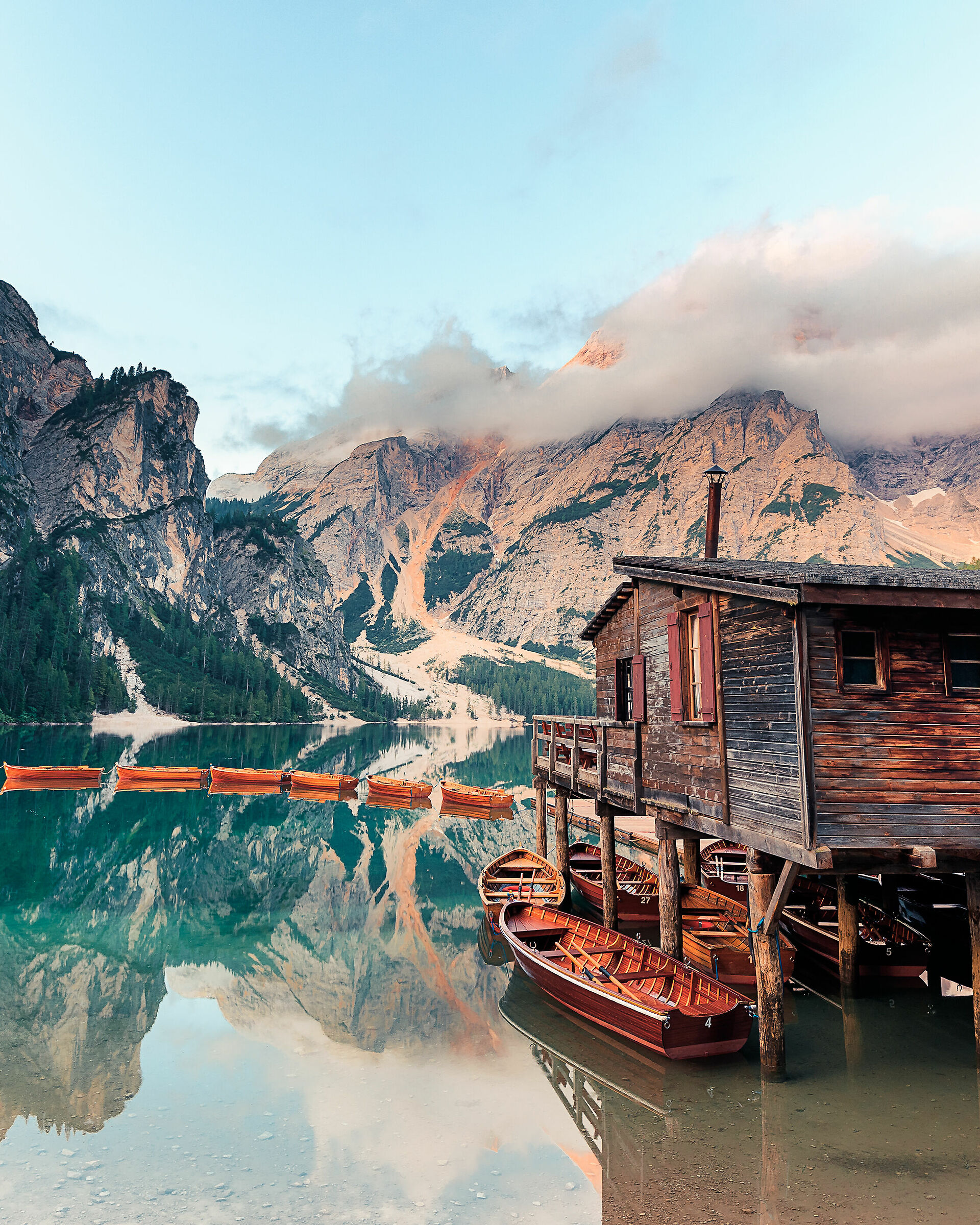 Sunrise at Lake Braies