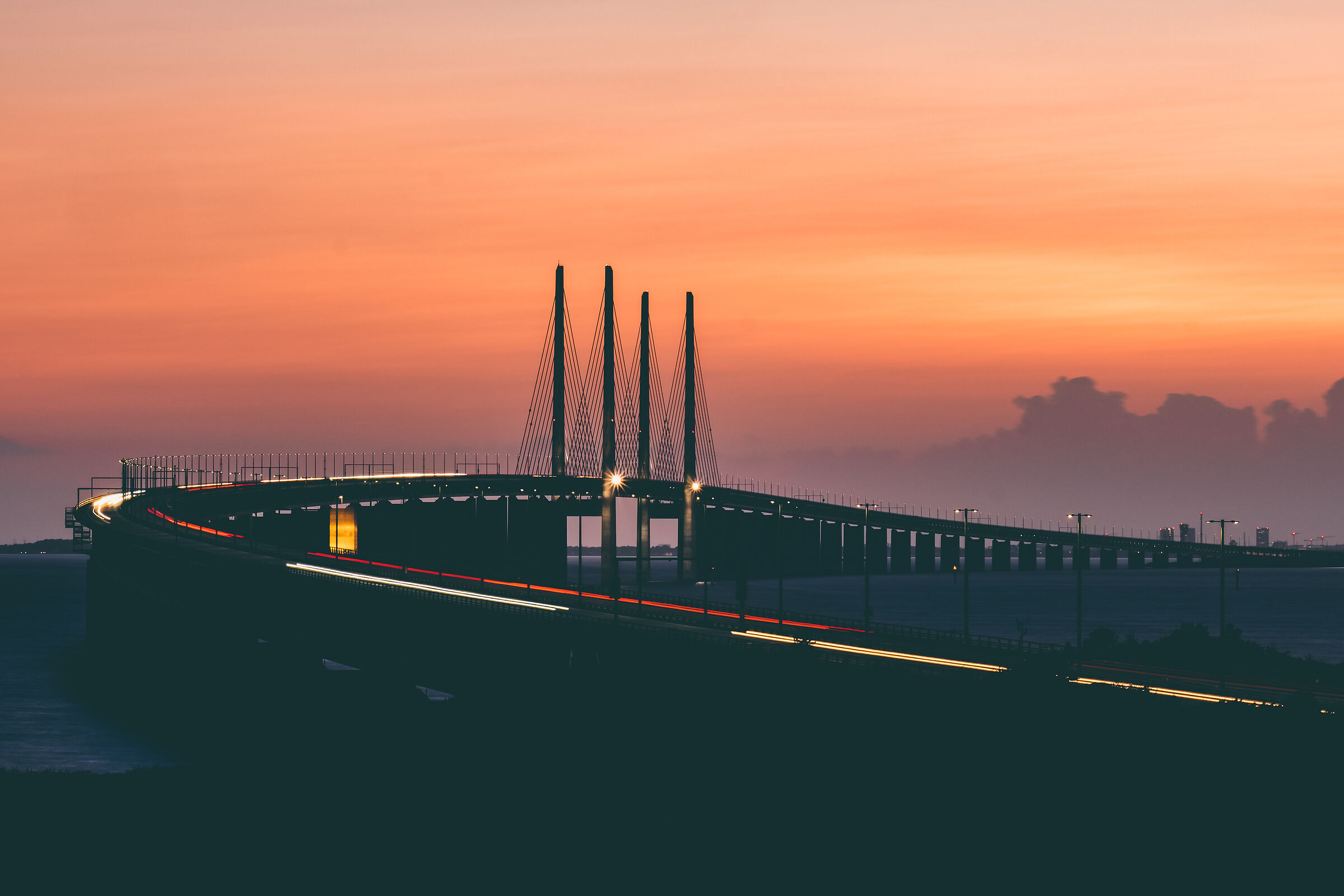 Oresund at sunset