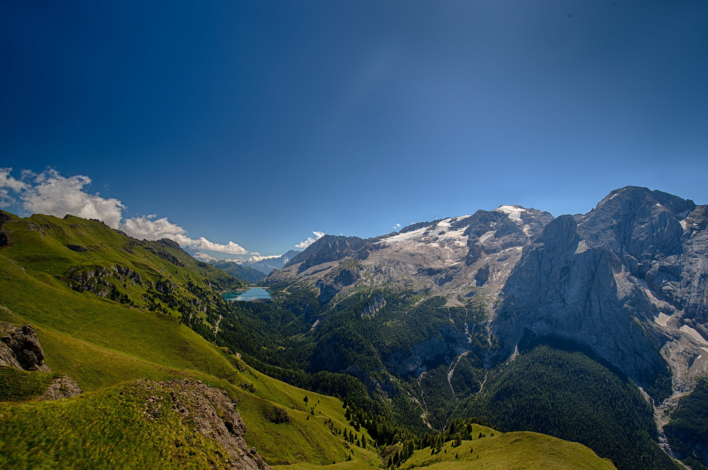 Marmolada and Lake Fedaia