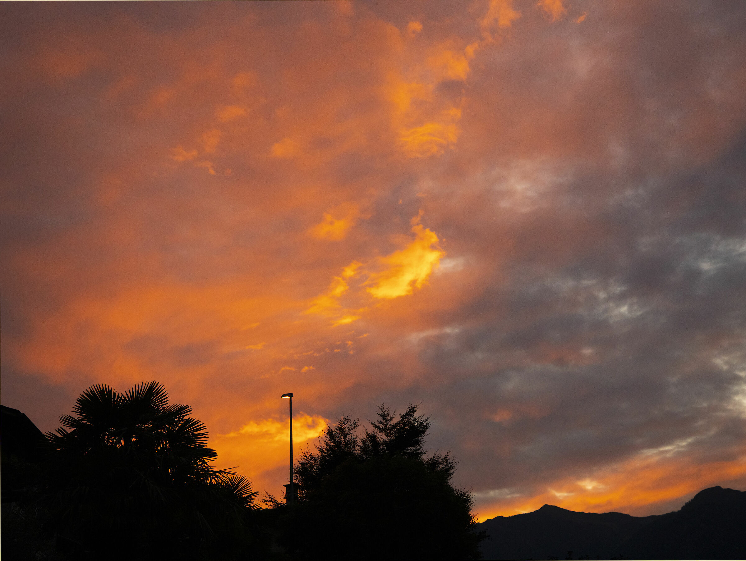 Fiery sky in Monticello