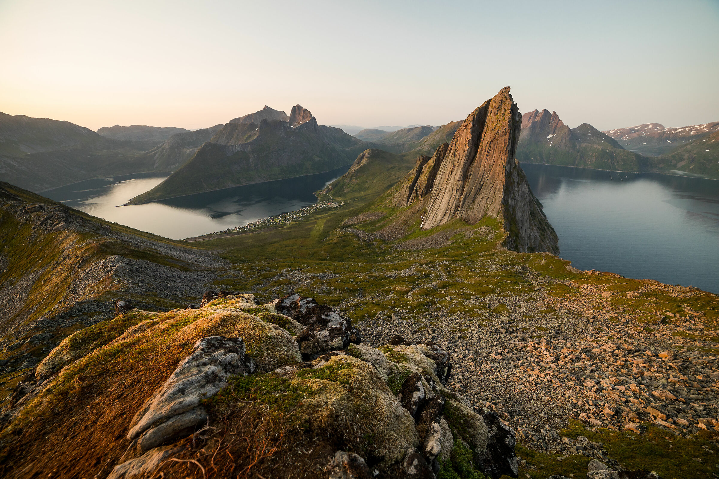 Two views of Mount Segla, from NE