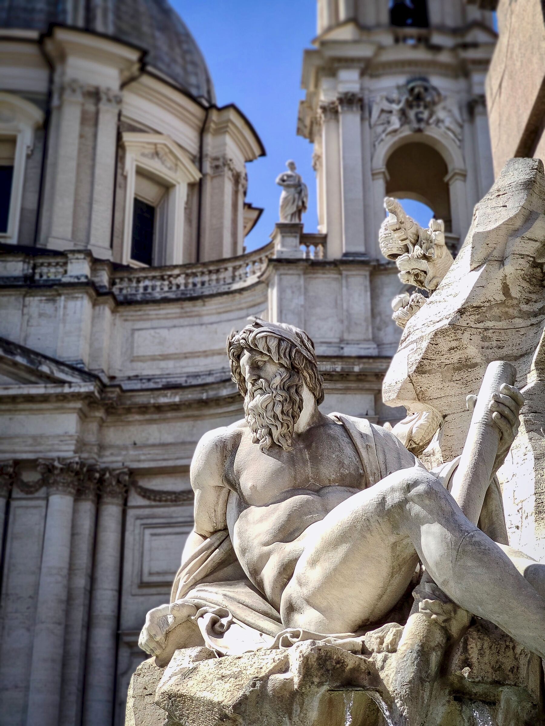 P.za Navona. Particular fountain of Bernini