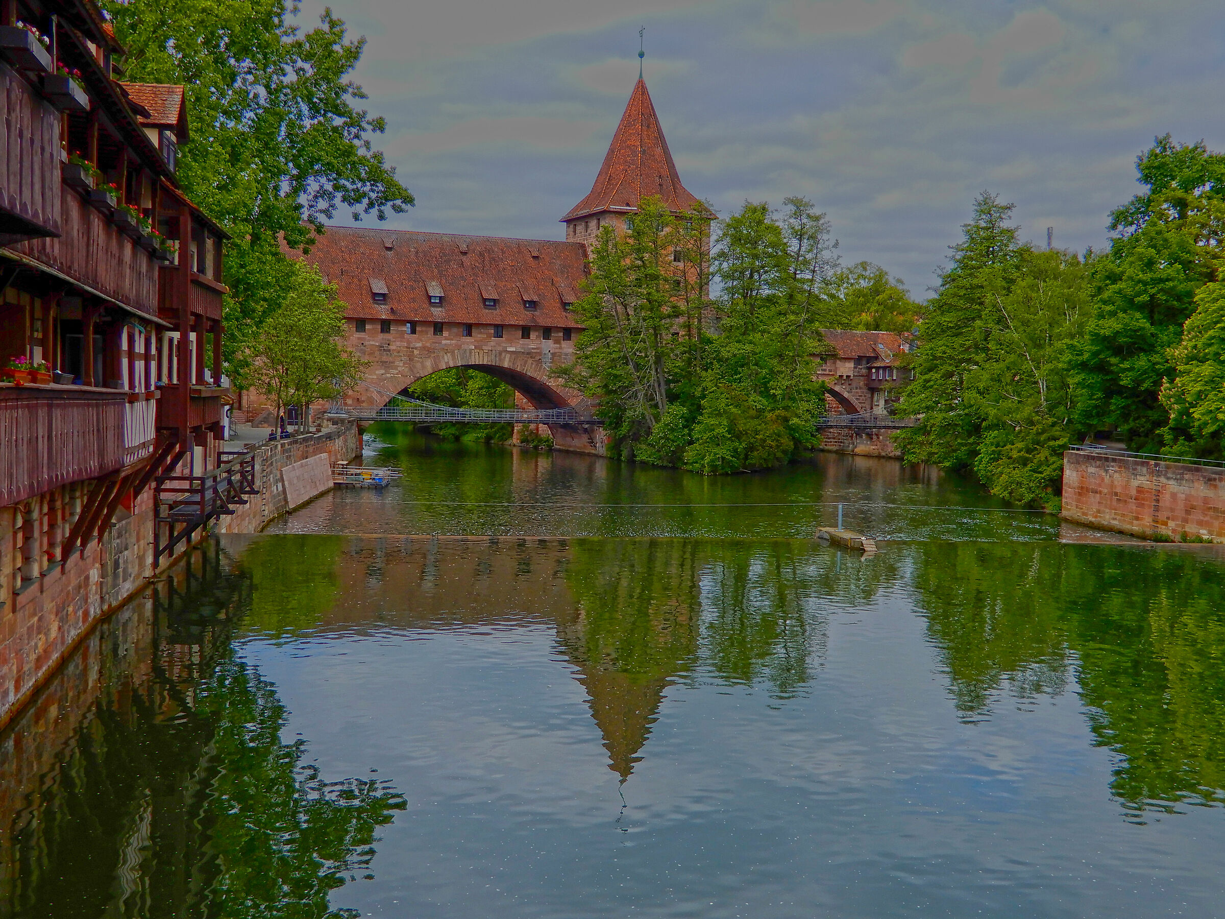 Norimberga fiume Pegnitz