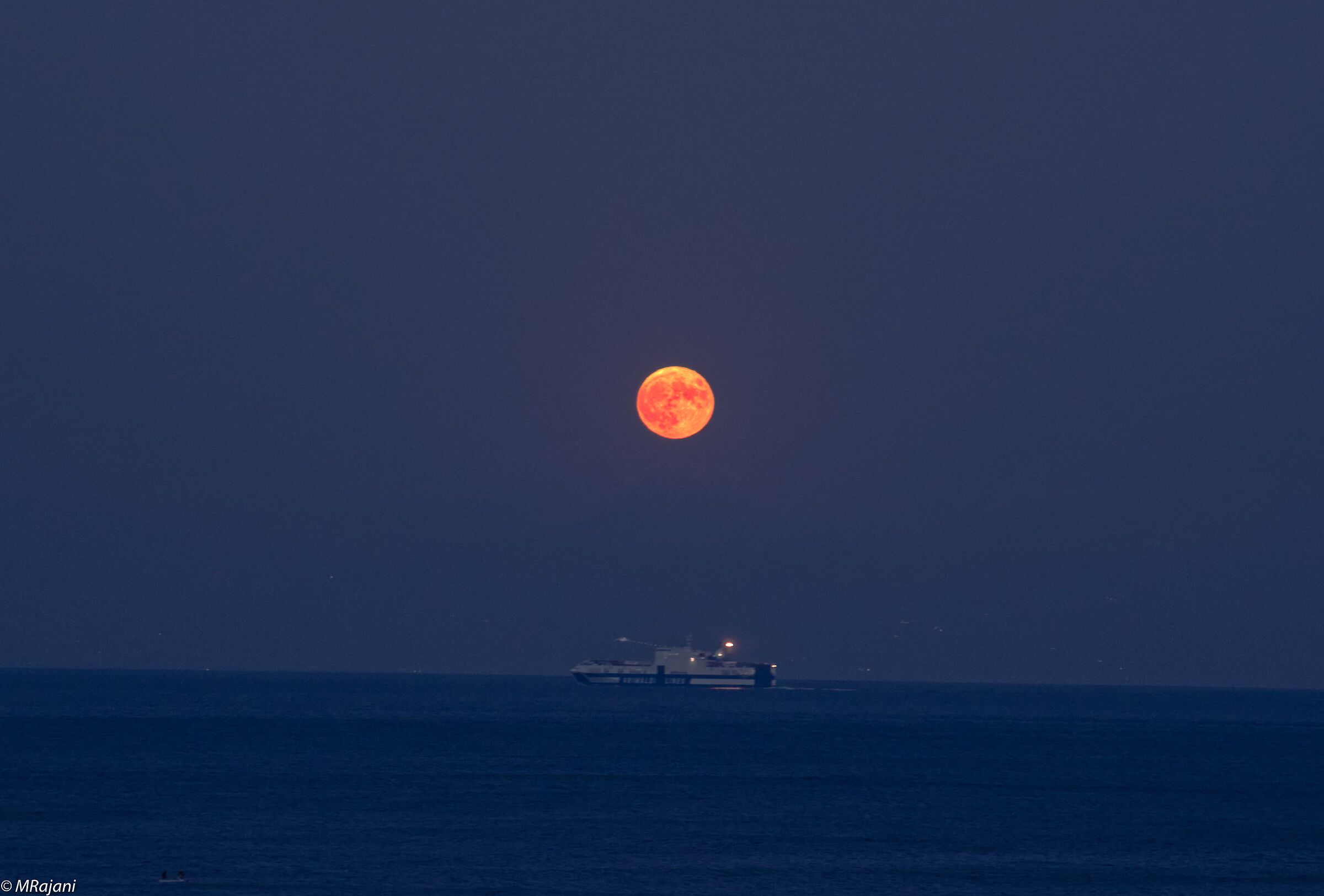 moon on the Gulf of Salerno
