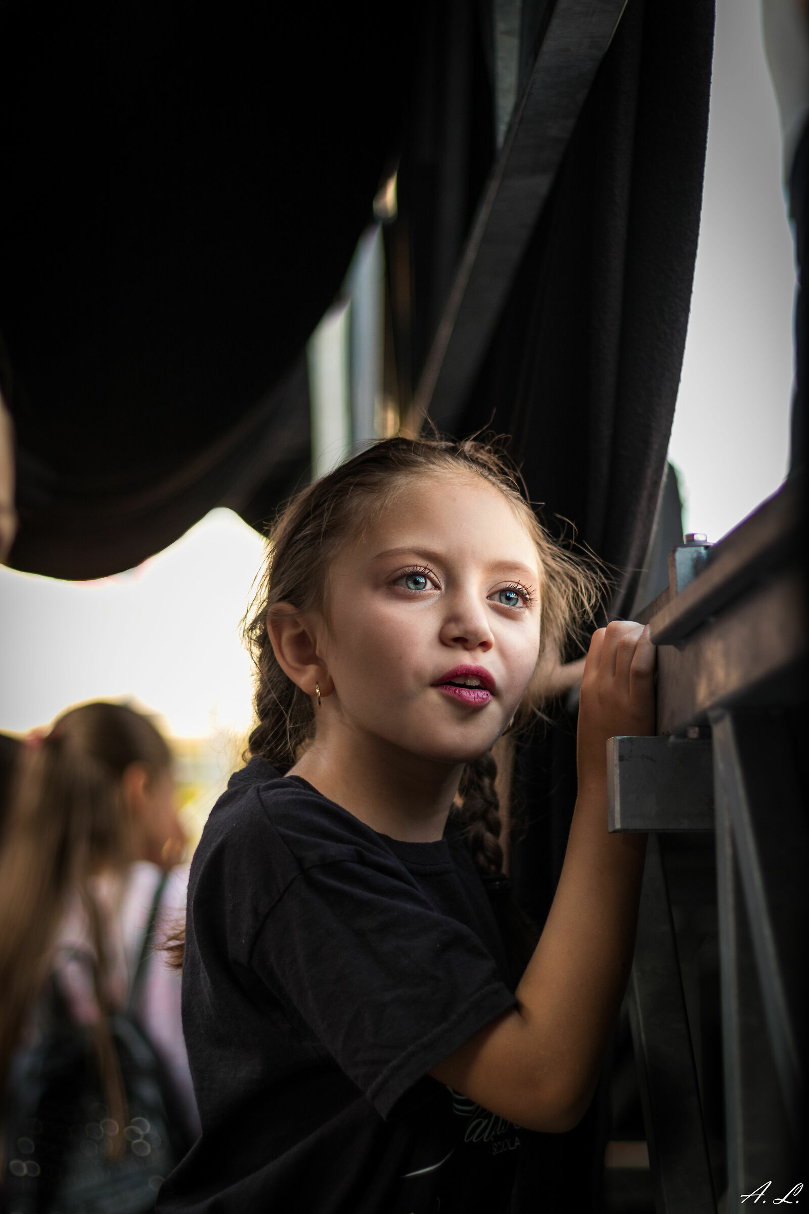 Before entering the scene