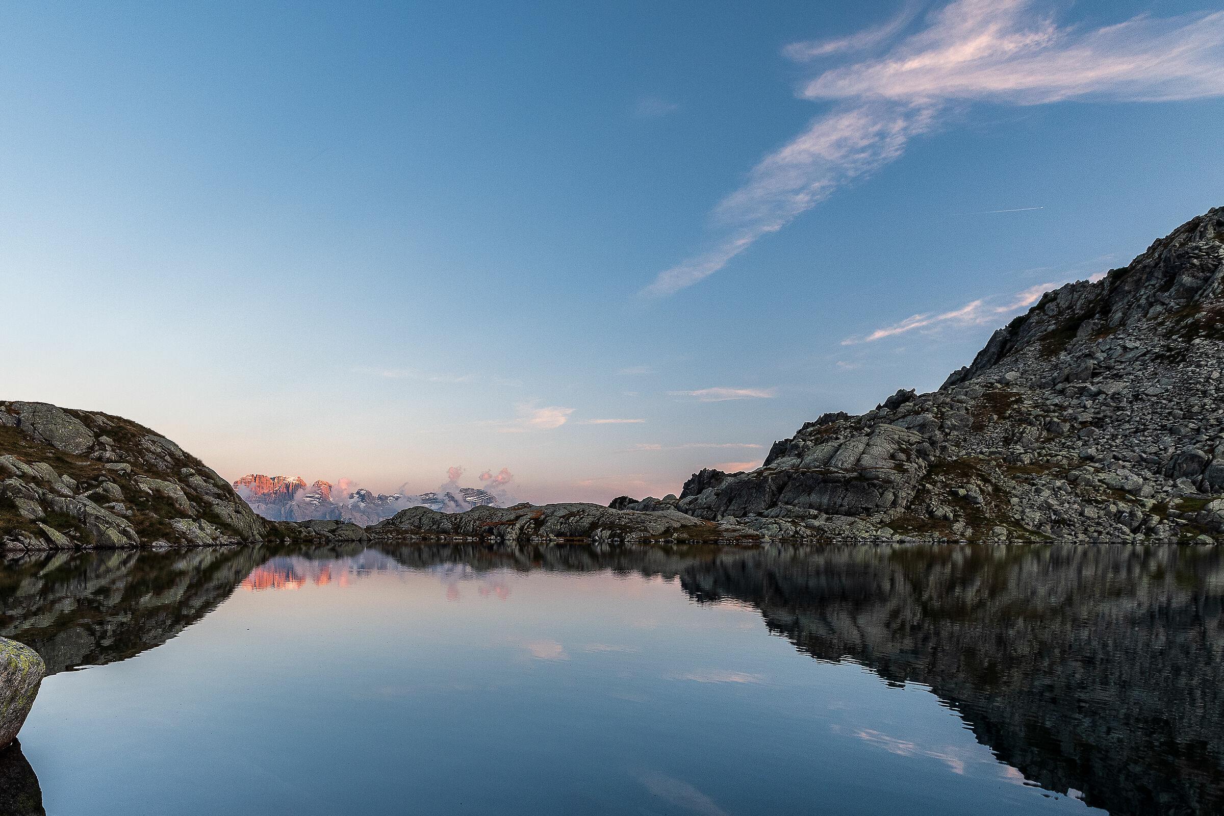 sunset over the black lake