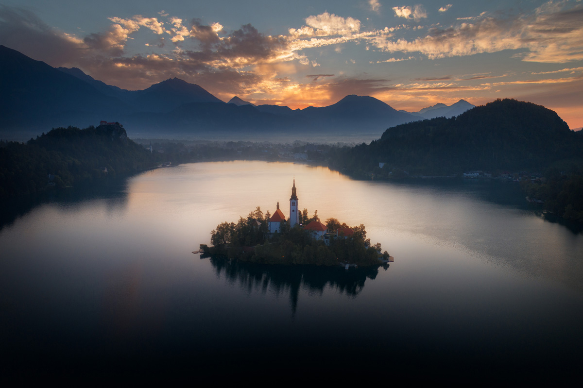 Lake Bled at sunrise