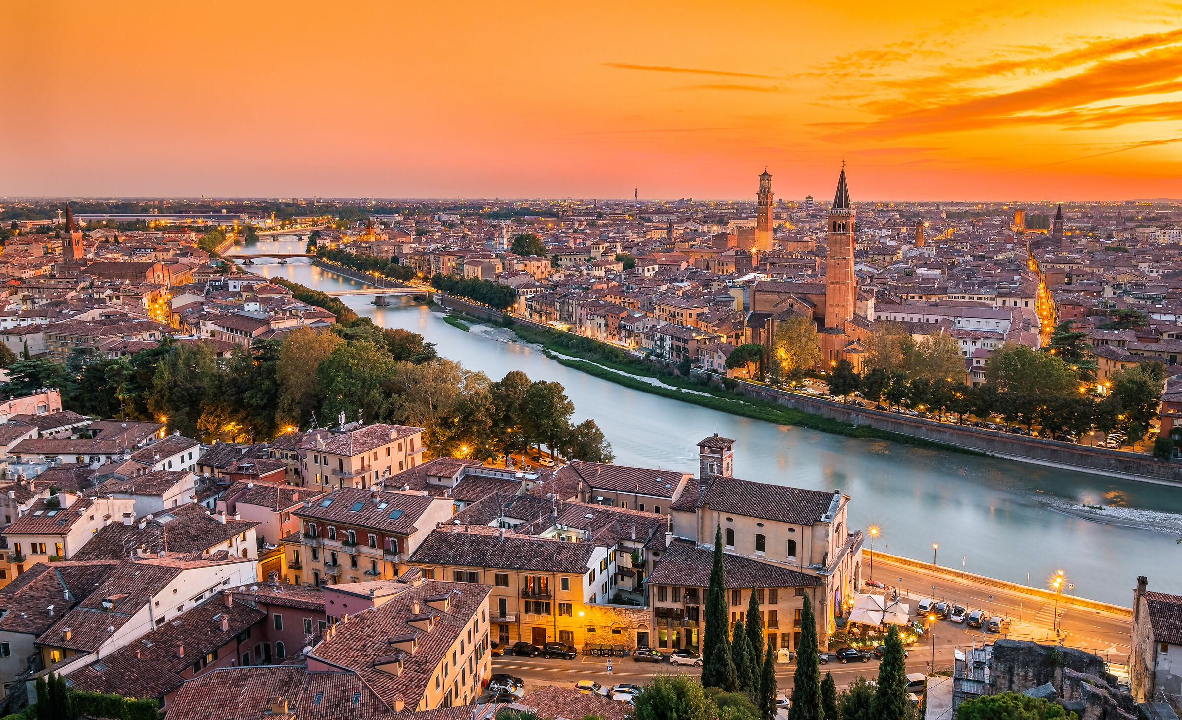 Sunset over Verona