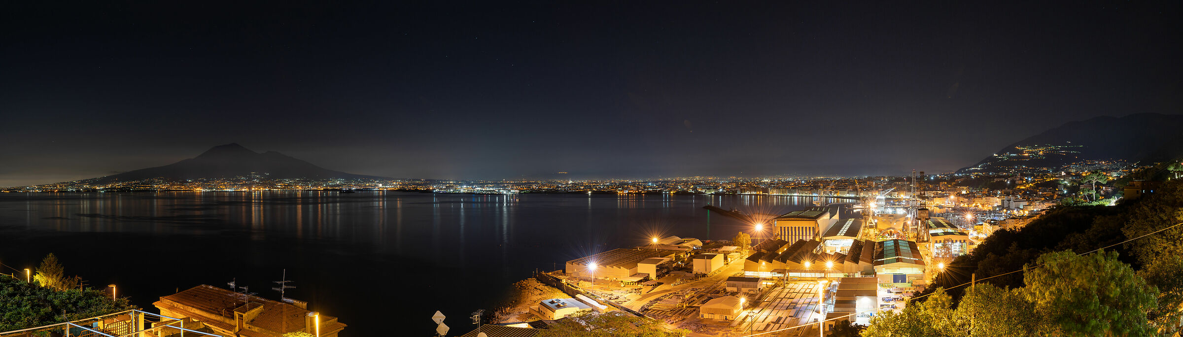 Night Shipyards day before the launch of Ship Trieste