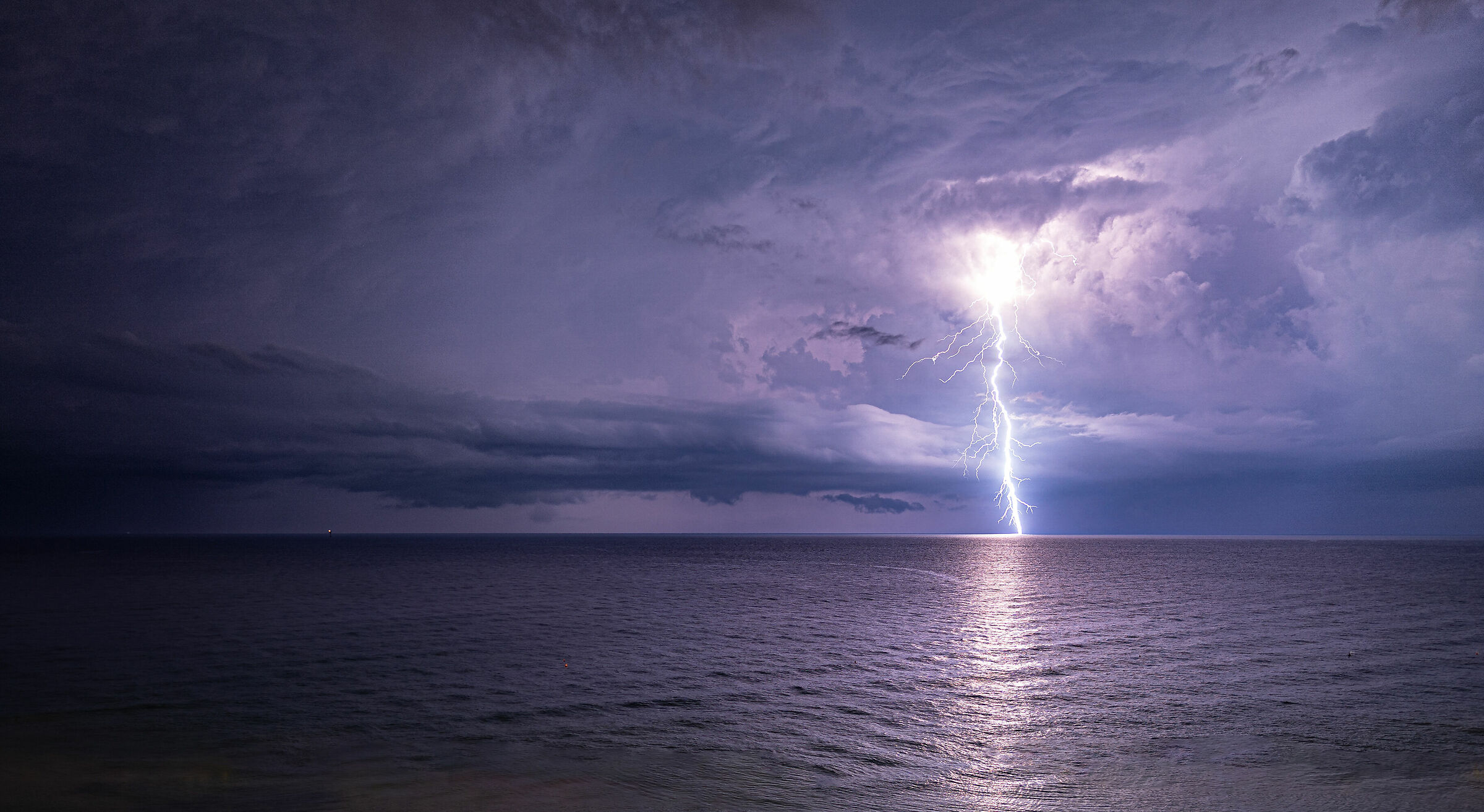 Lightning near the beach in Montesilvano