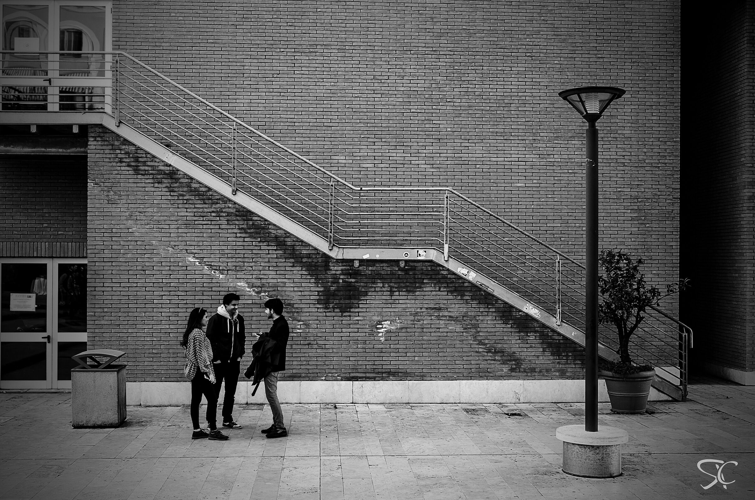 People and stairs