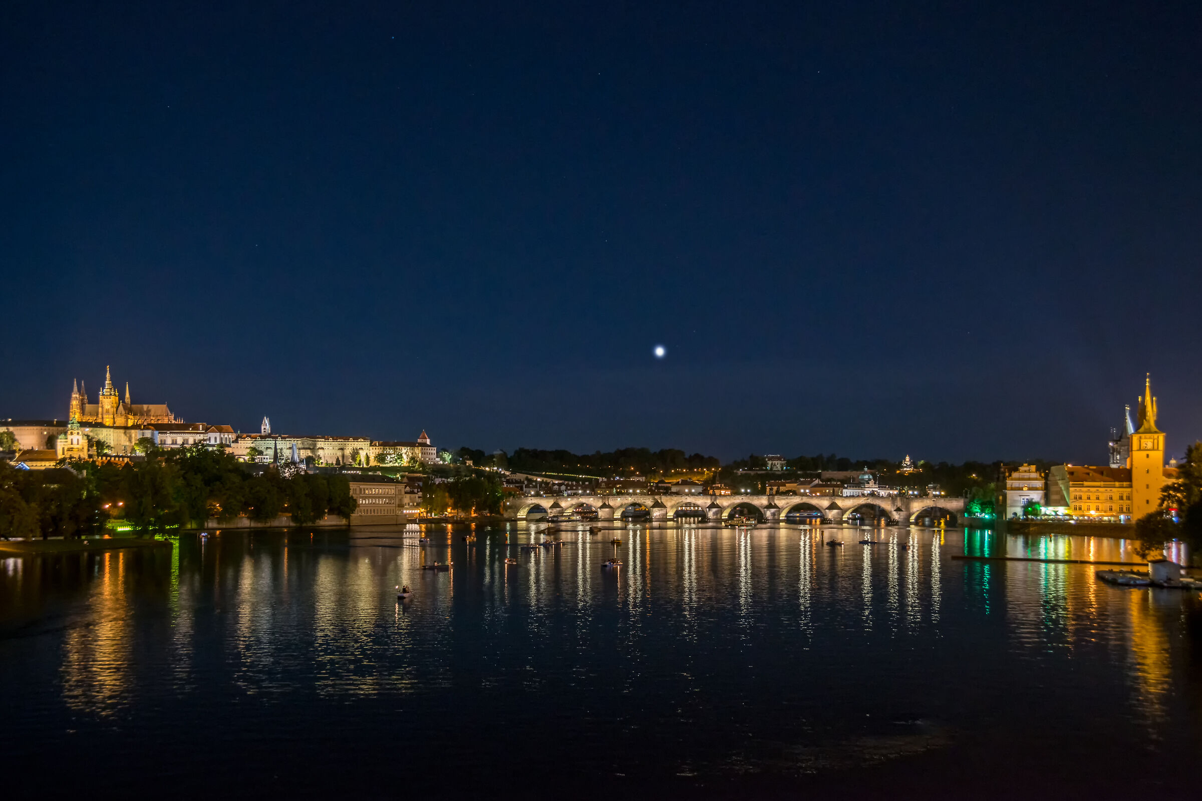 Crowds and legends of Charles Bridge