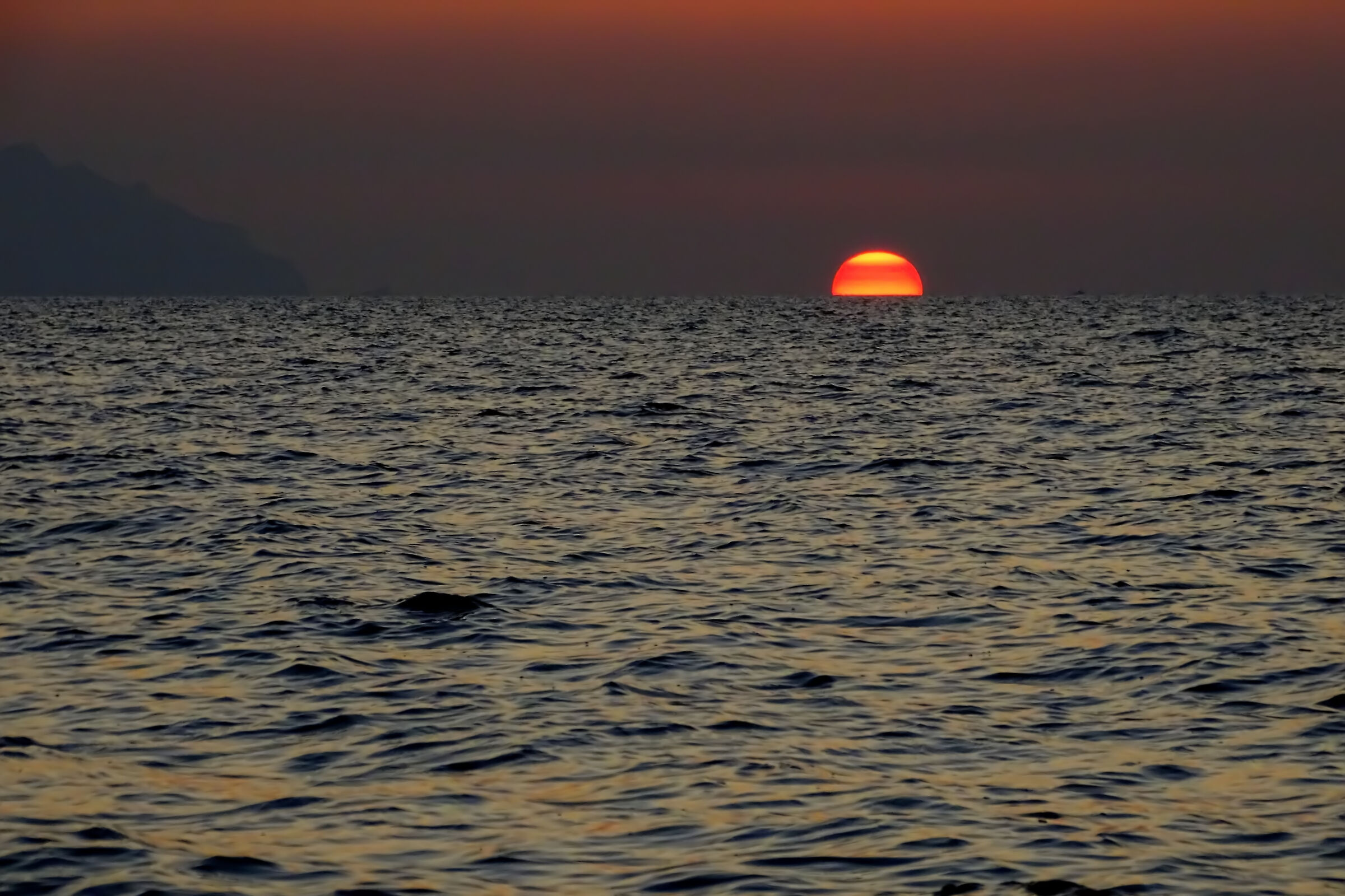 Sunset over the sea