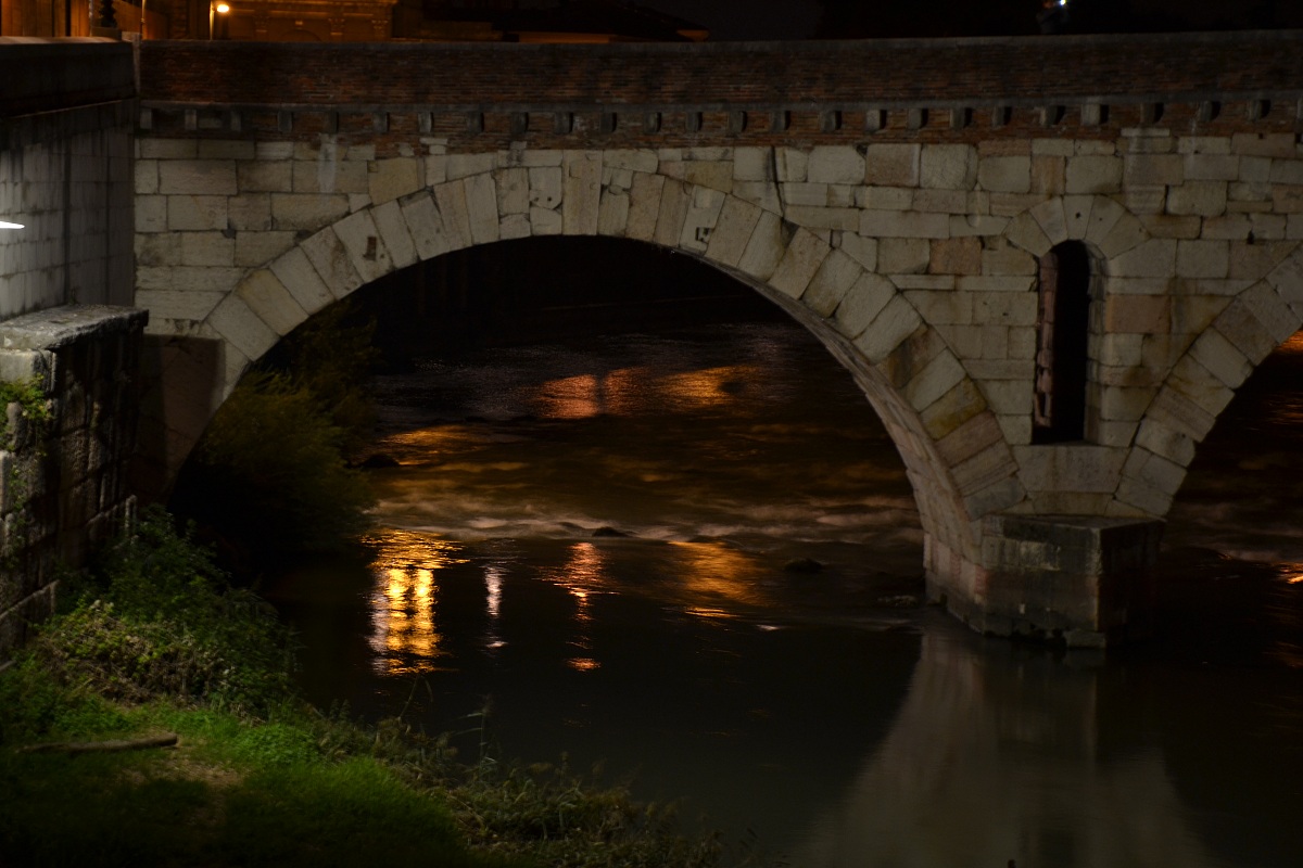 Detail of Stone Bridge in Verona