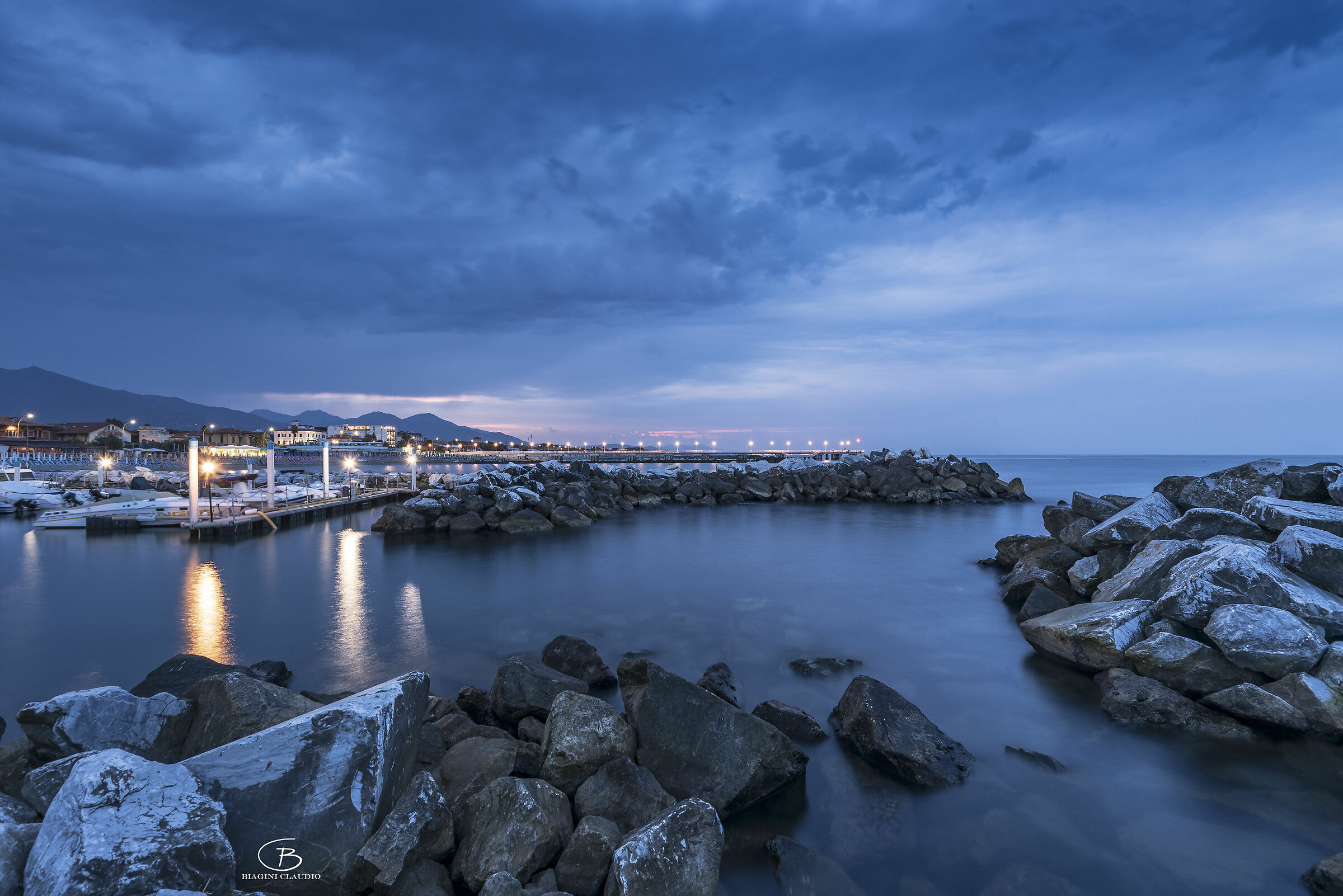 Blue time at the Brugiano Porticciolo,Mass Marina