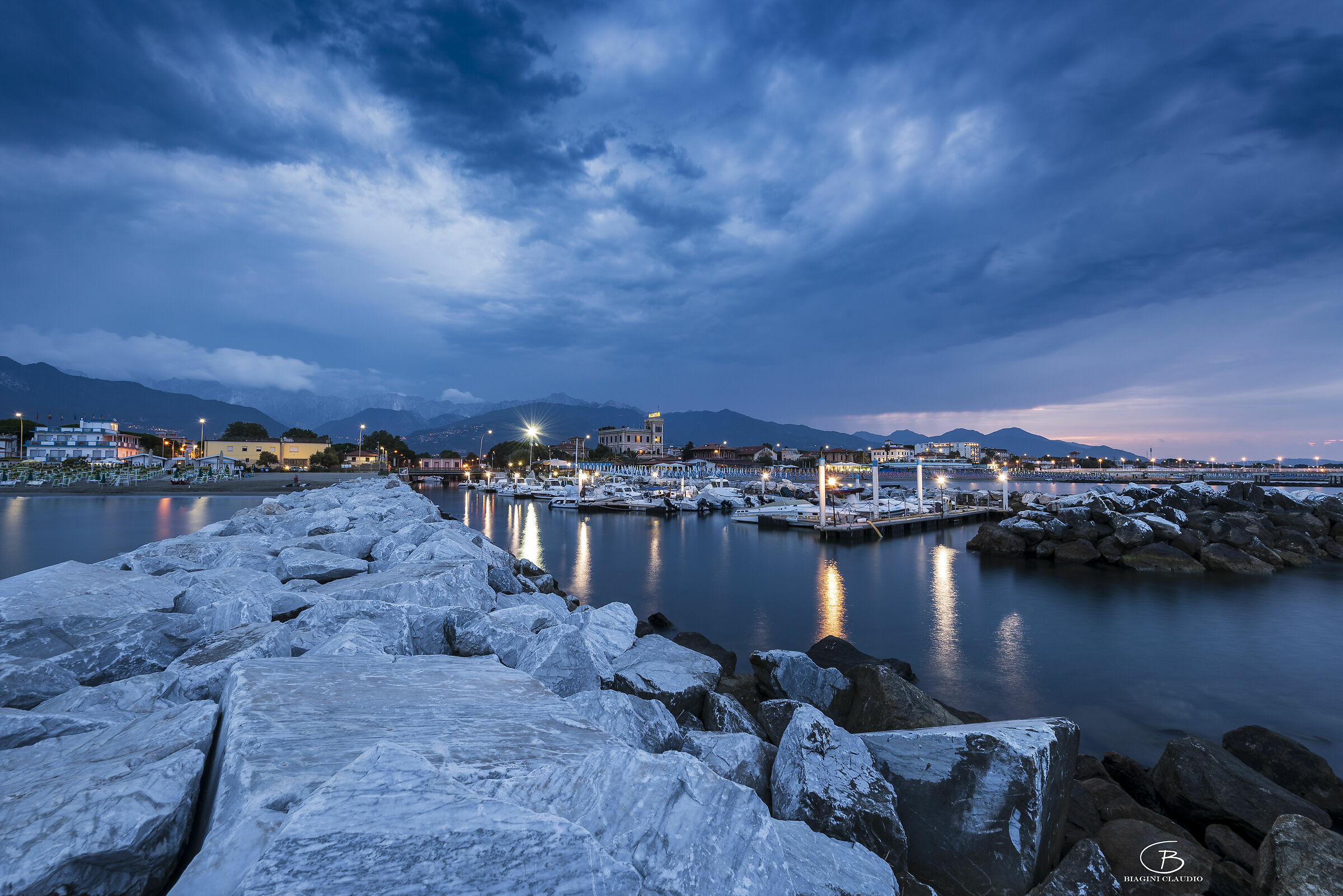 Blue time at the Brugiano Porticciolo,Mass Marina