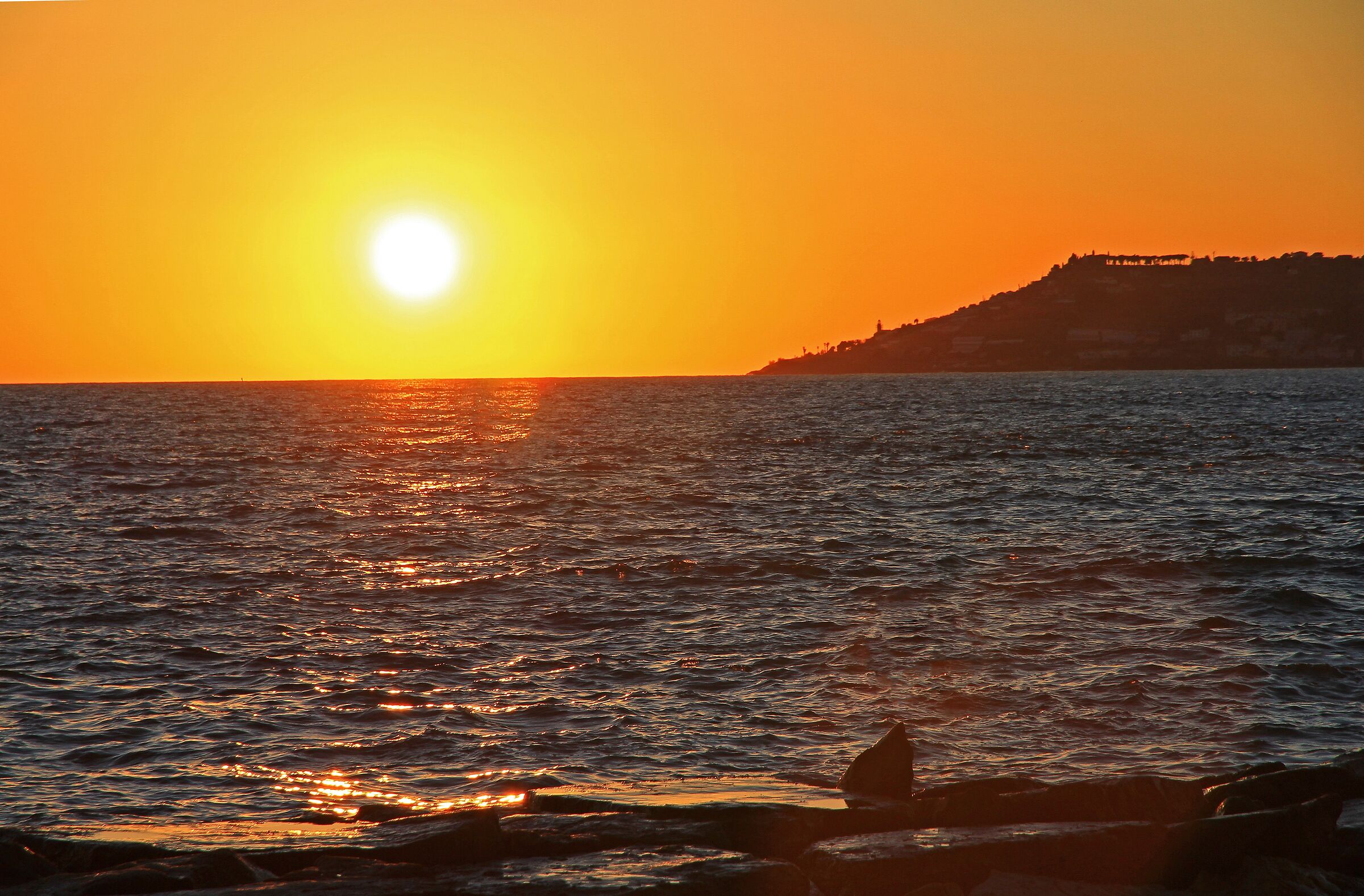 Sunset at St. Stephen's sea (Liguria)
