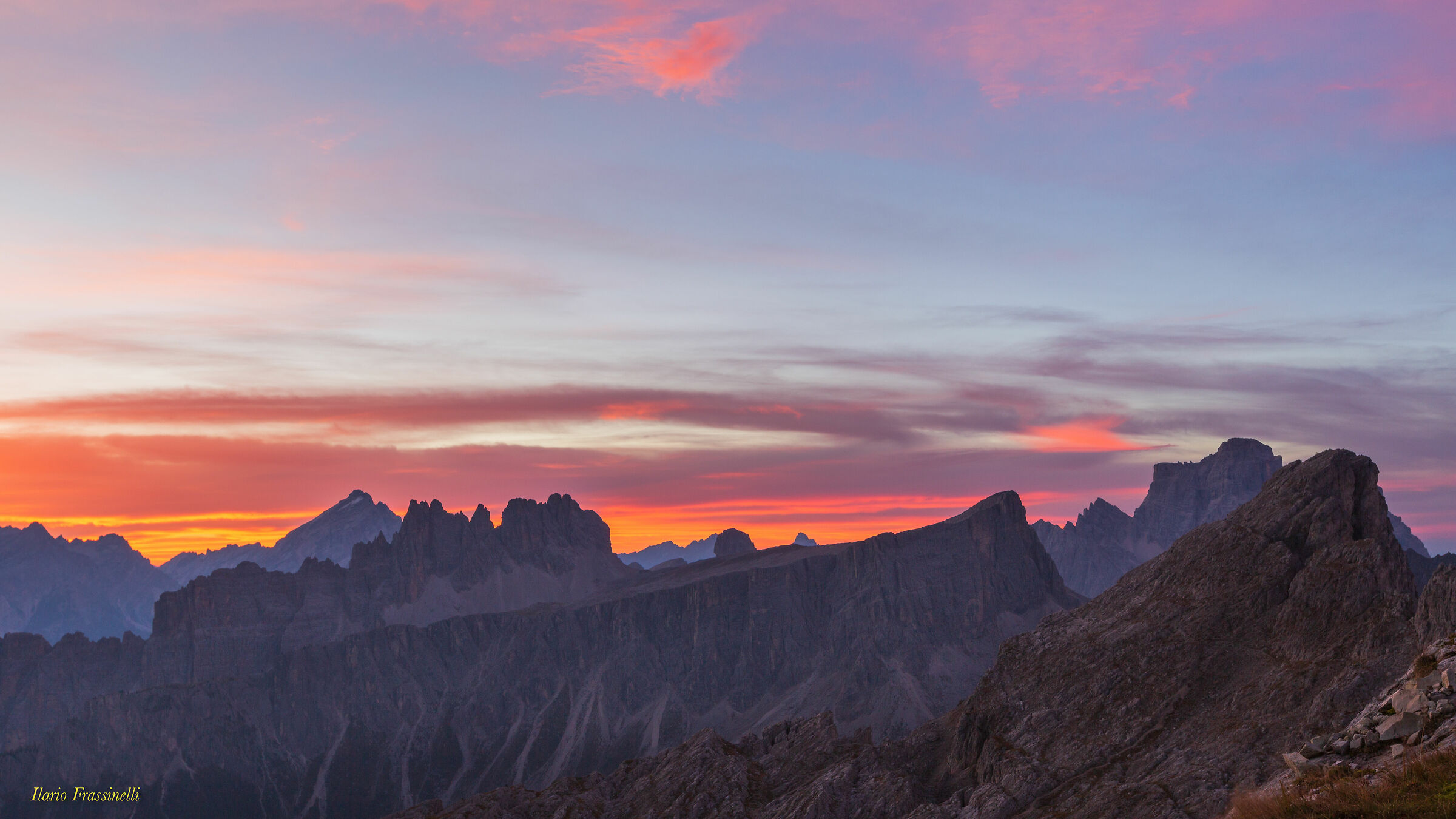 Sunrise from the Rif. Nuvolau-Dolomiti