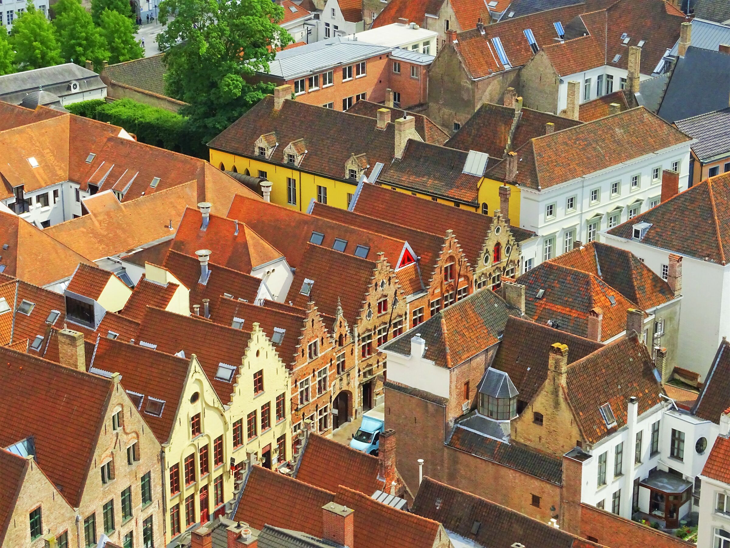 Houses and roofs of Bruges