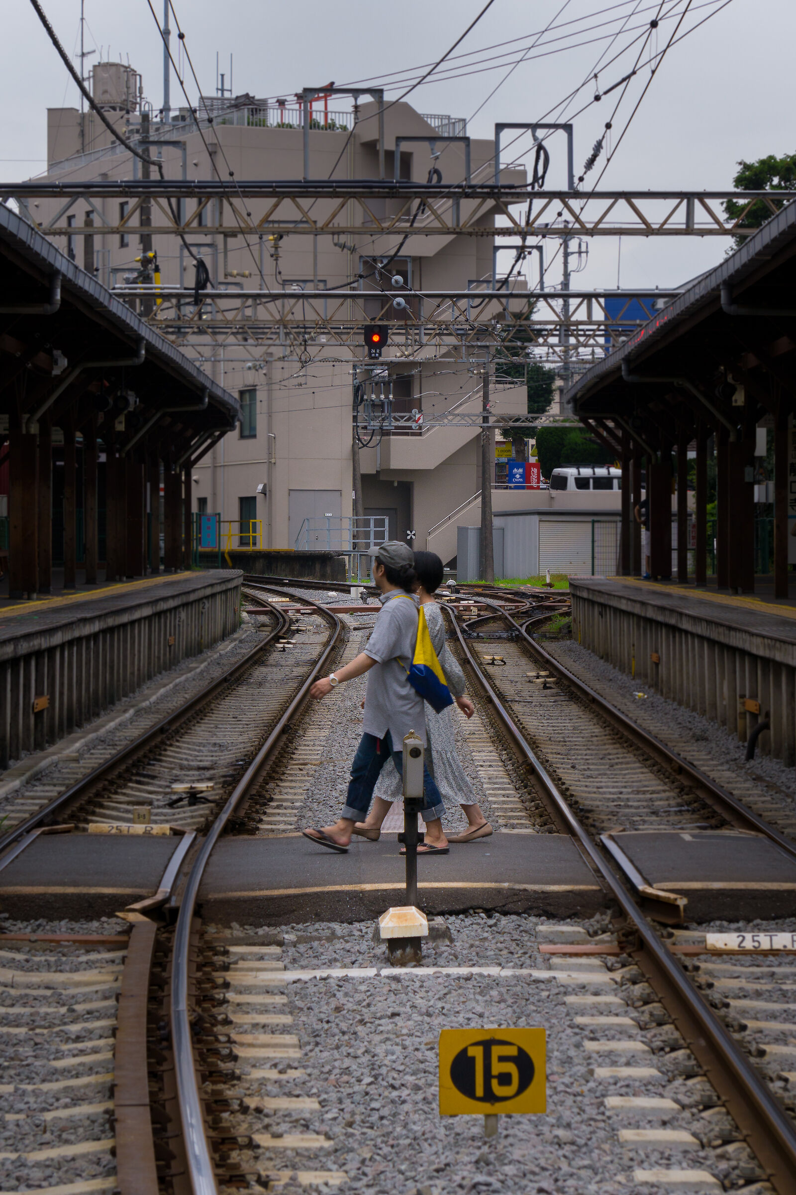 Enoshima station rail crossing
