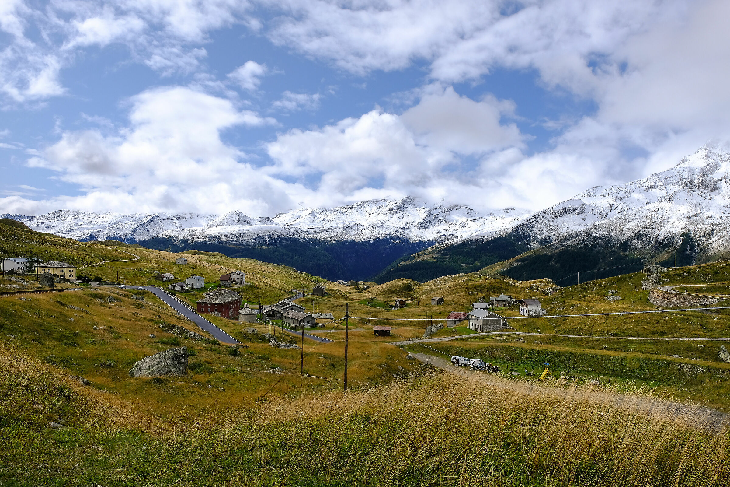 First snow in Montespluga