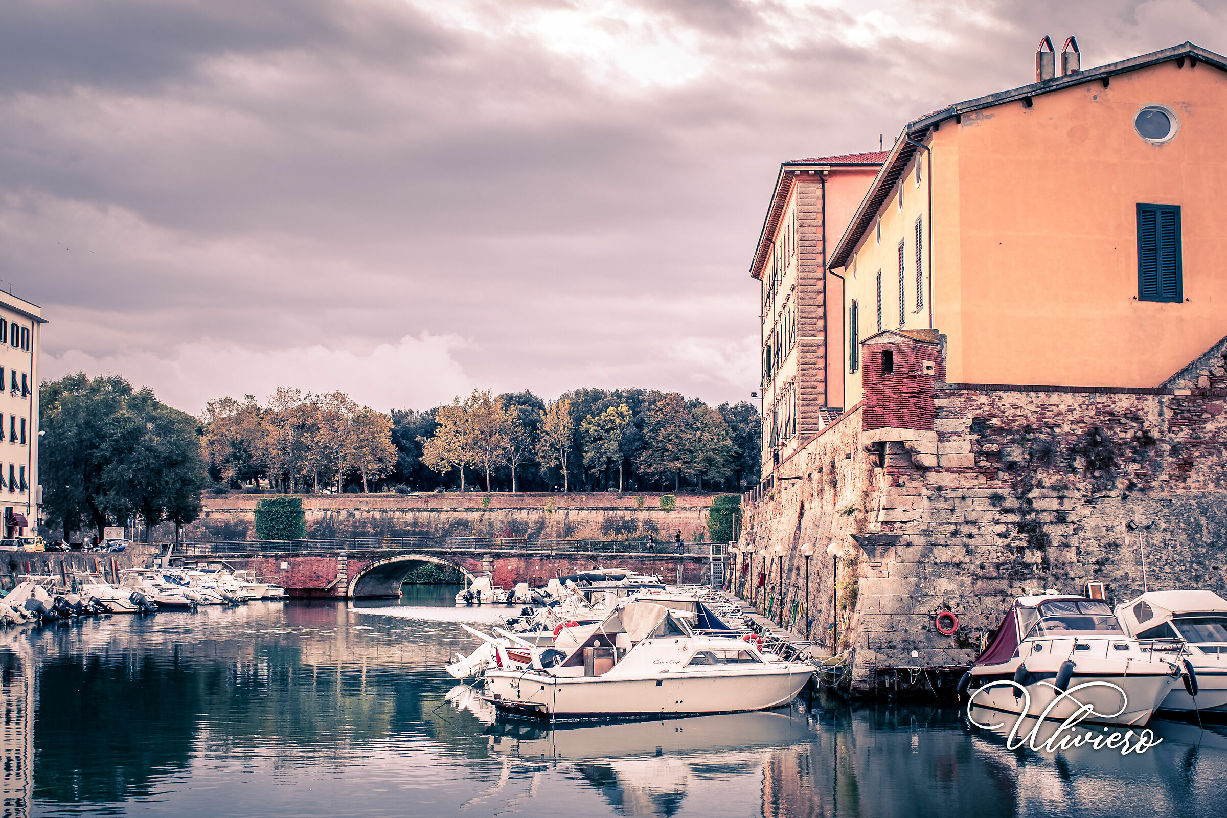 View of the bridges of the Pontino Livorno
