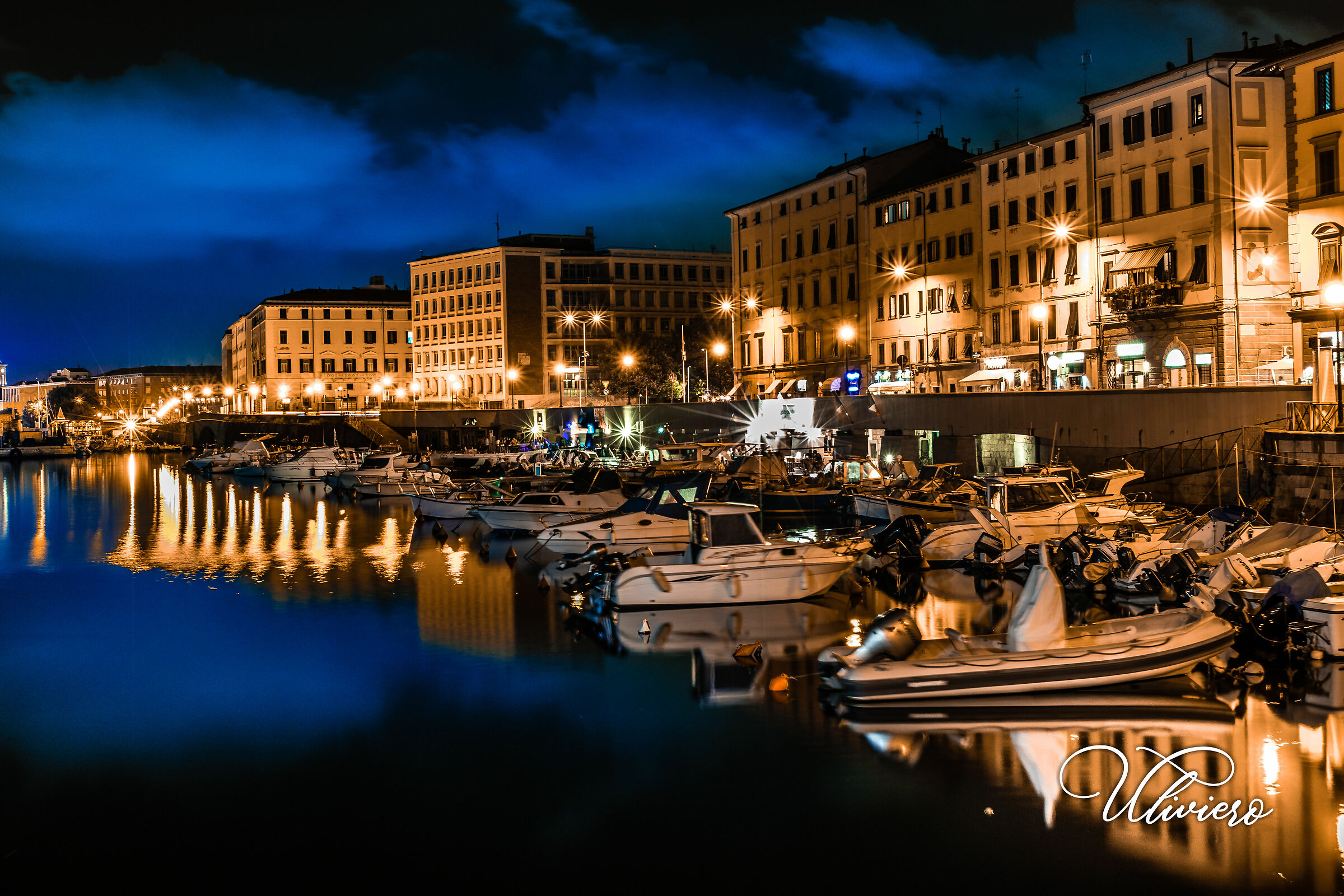 Evening boats in Livorno