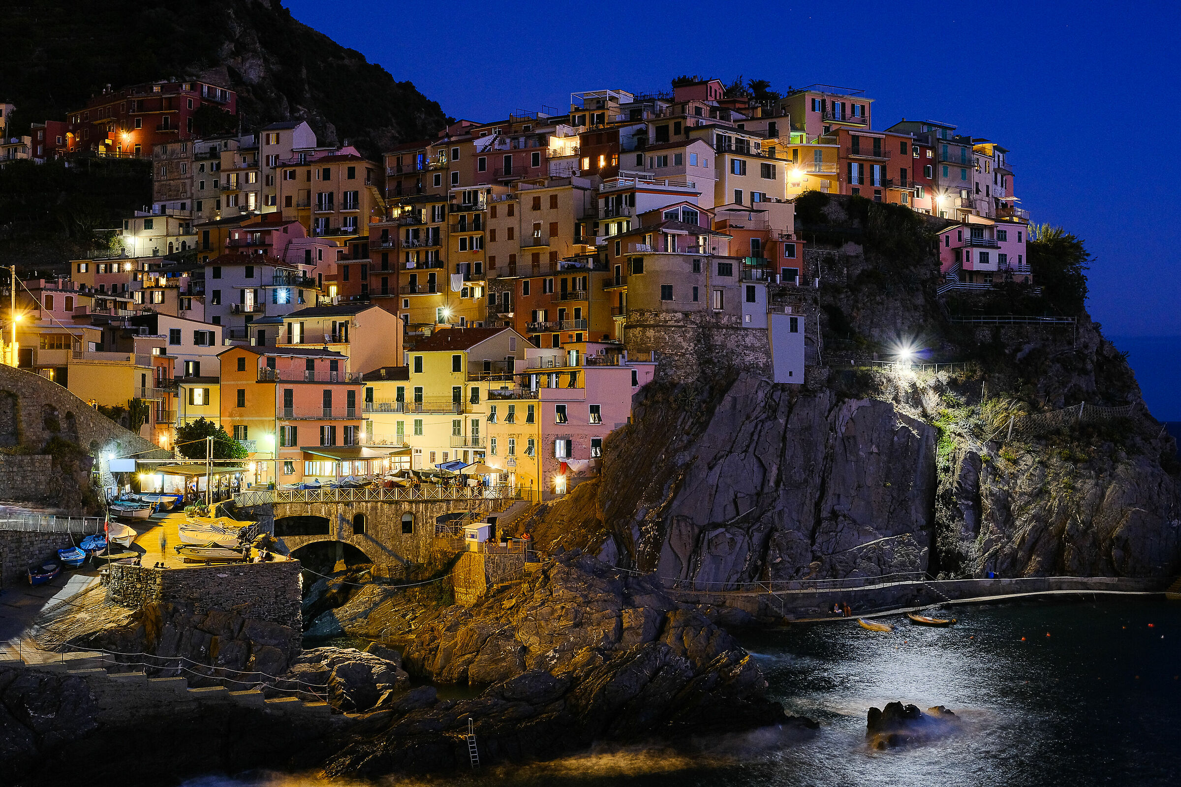 Manarola, ora blu