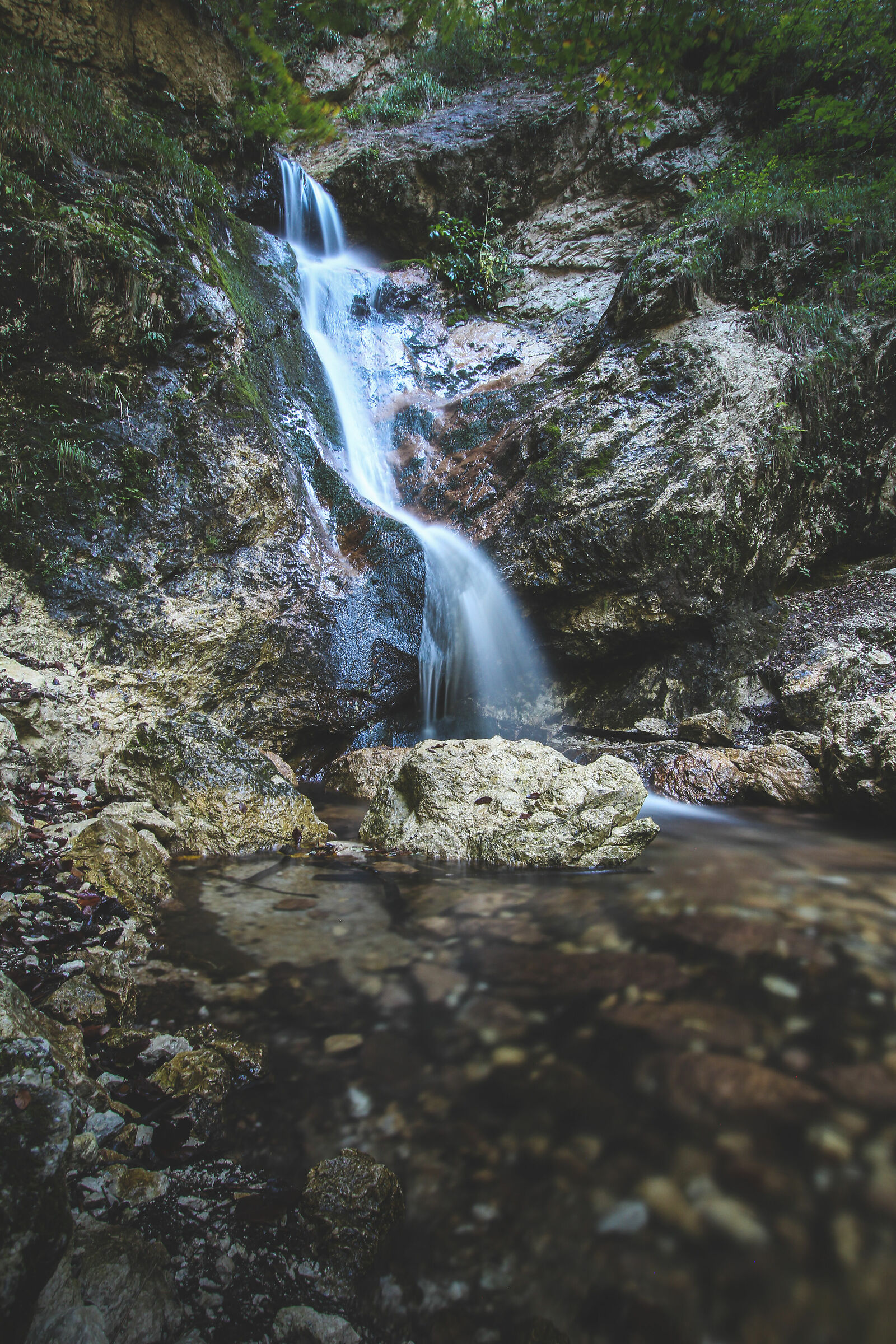 The Camosciara Waterfall