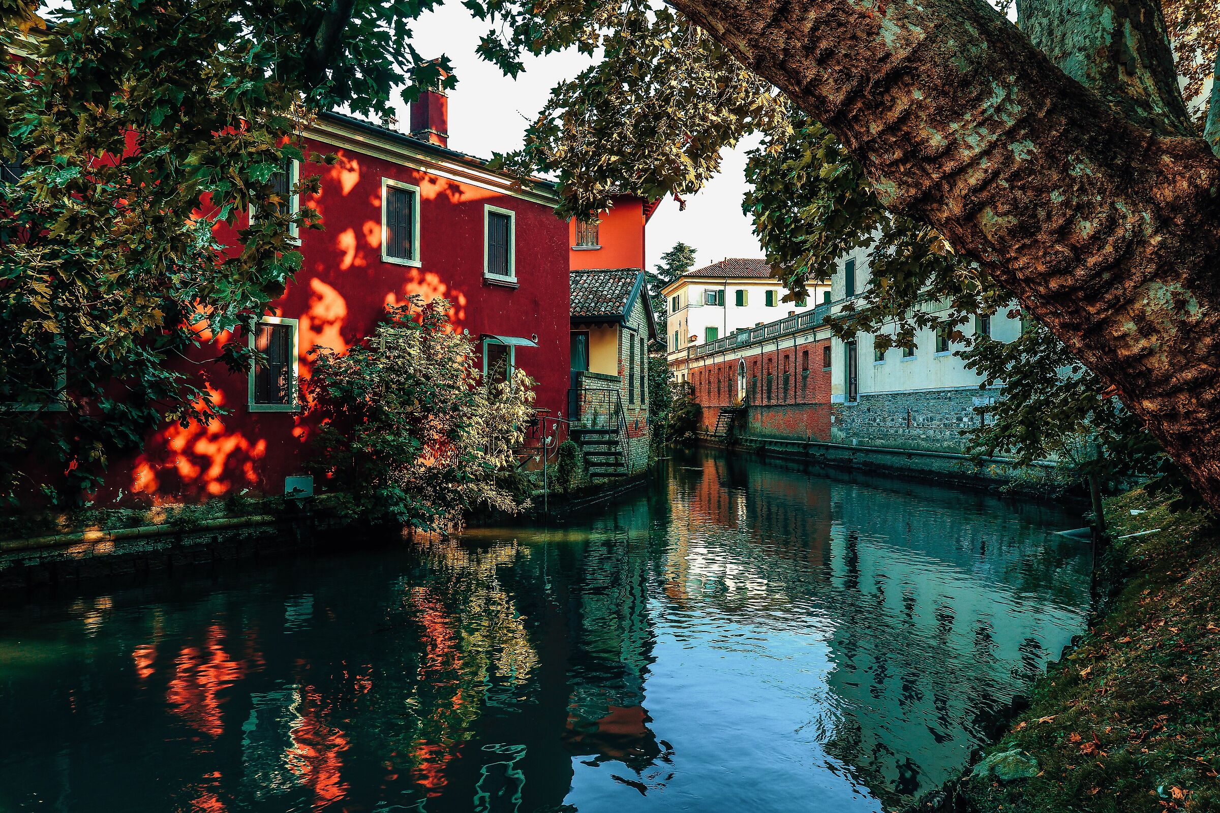 Portogruaro. River Lemene. A glimpse.