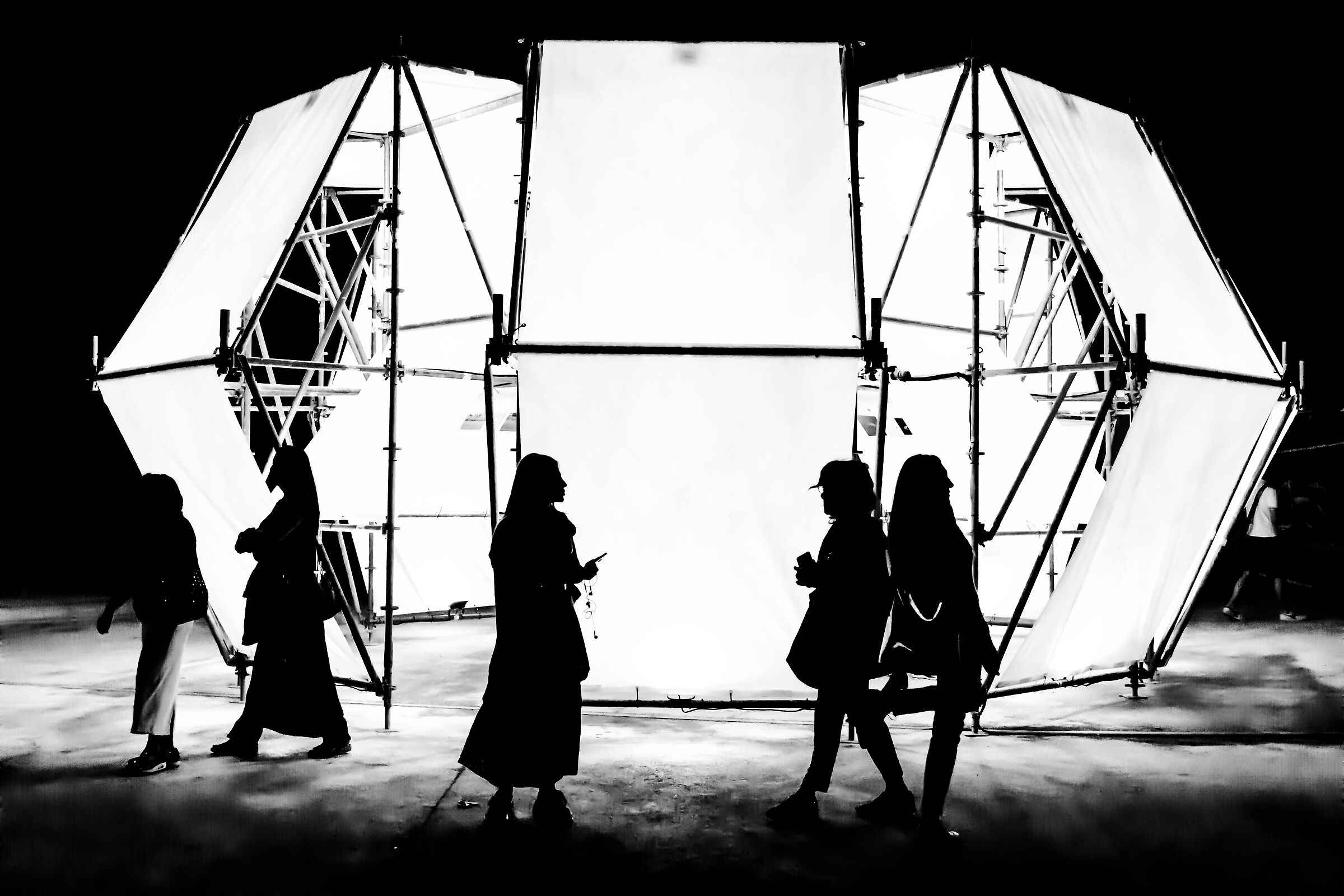 Light, black and white