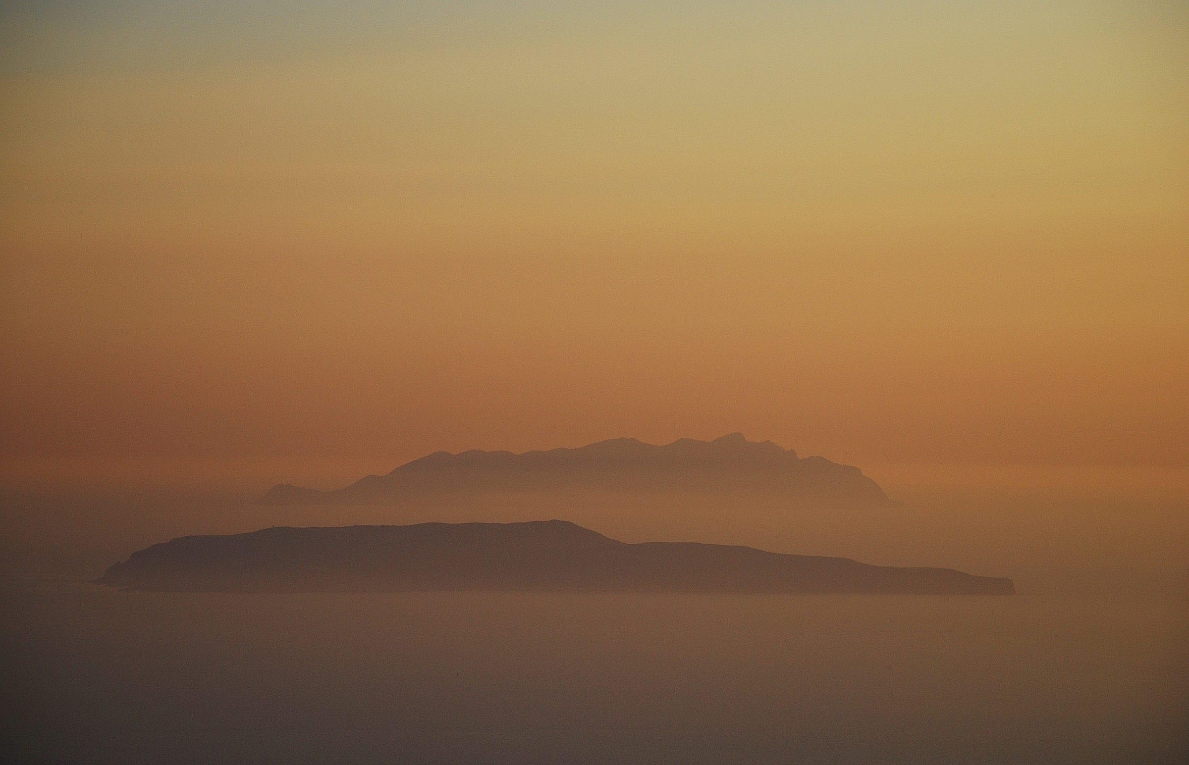 Egadi in the haze of sunset