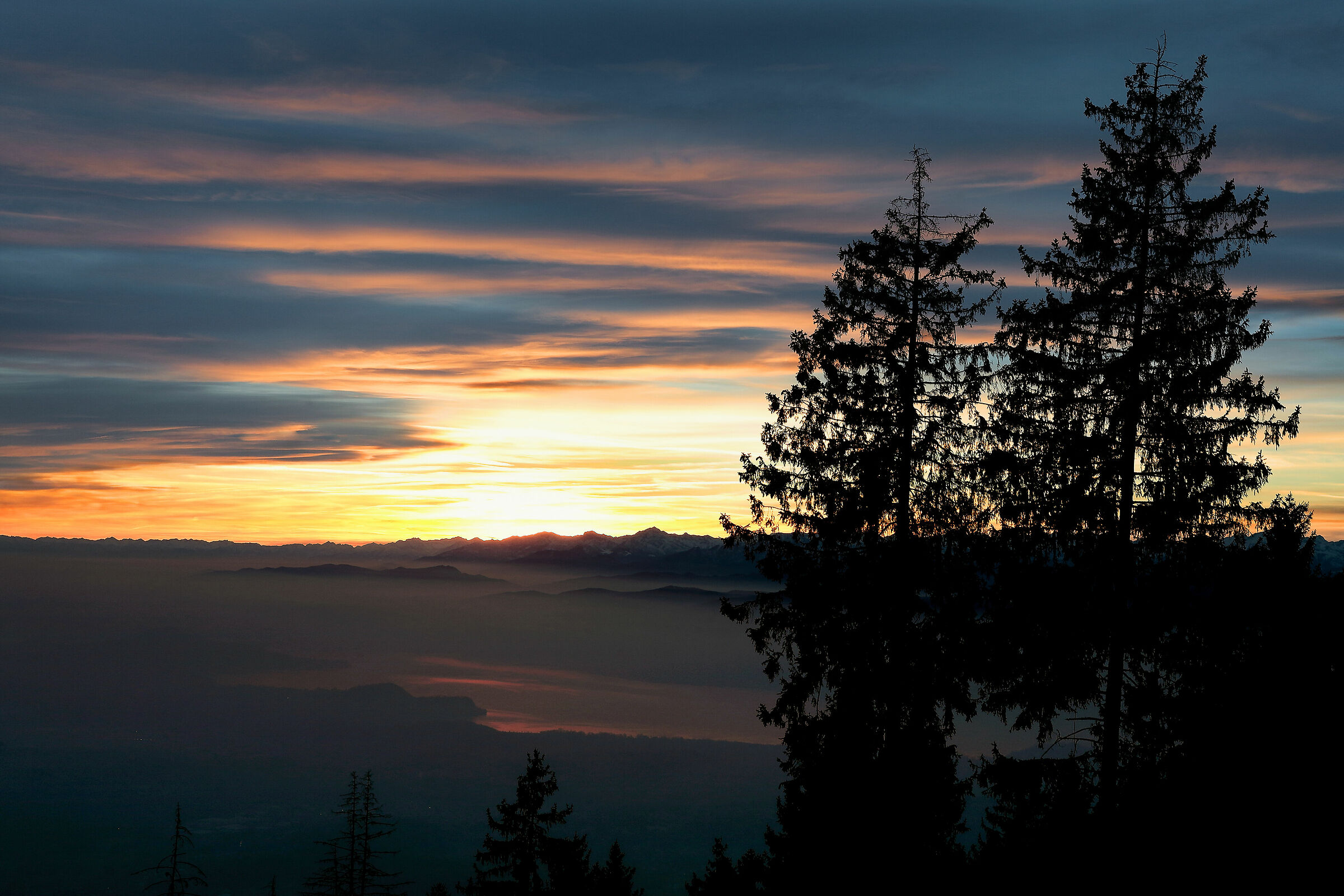 Sunset over Lake Varese