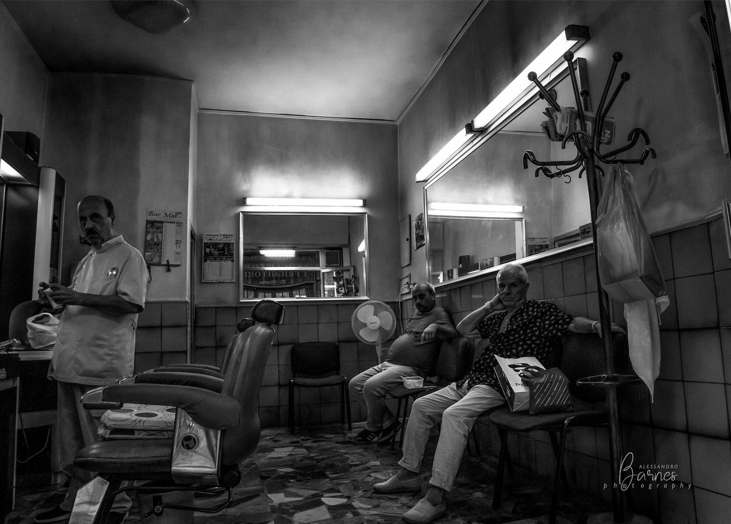 Barbershop of old time