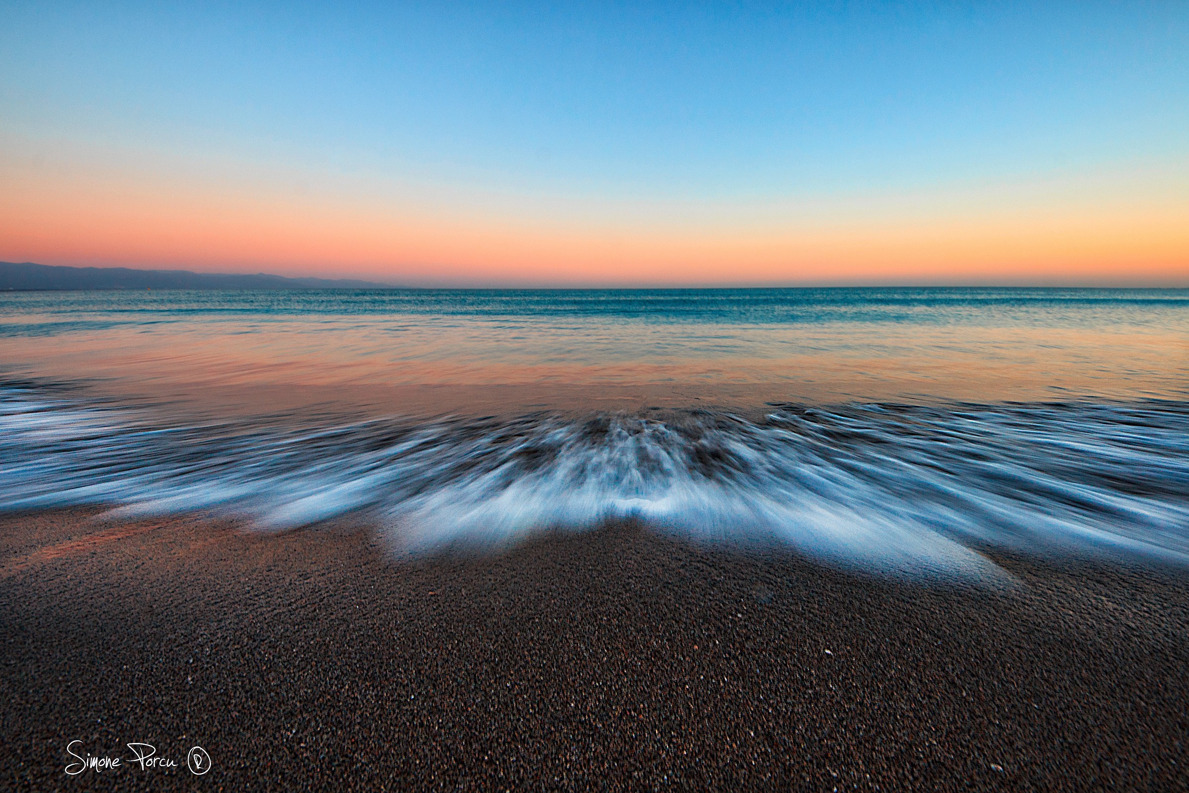 Winter sunset over Poetto